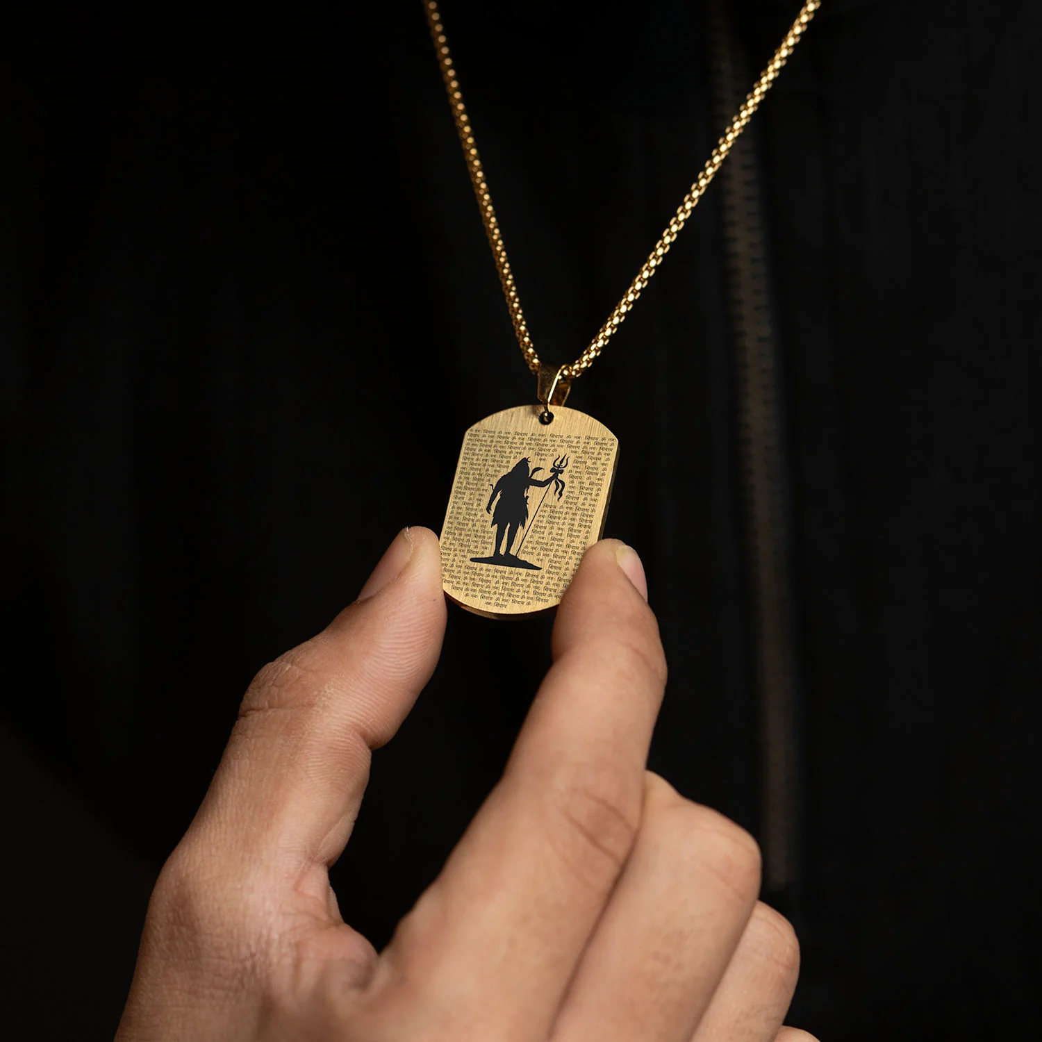 108 Om Namah Shivay MicroCarved Tag Necklace - Image 19