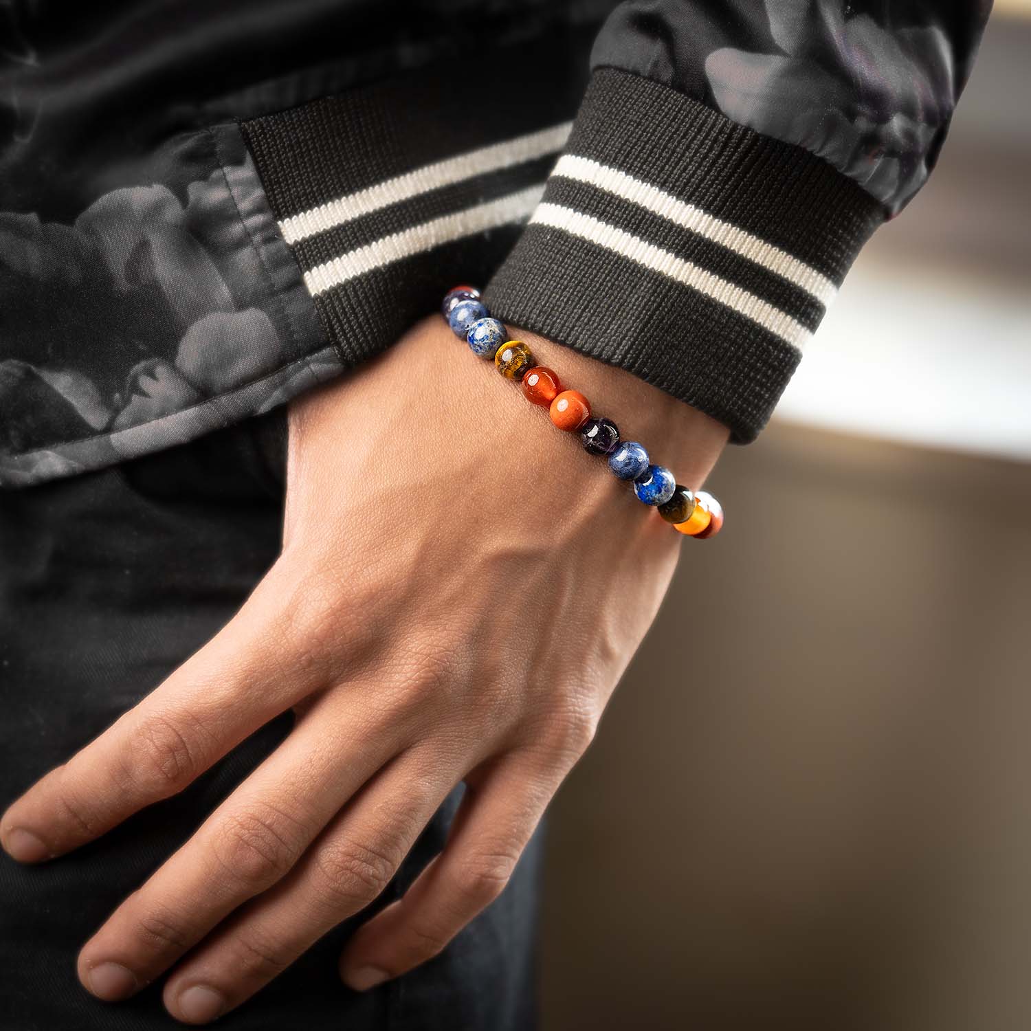 Multi Chakra Natural Stone Bracelet - Image 10