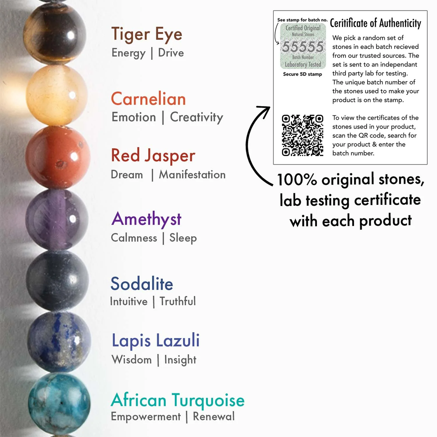 Multi Chakra Natural Stone Bracelet - Image 11