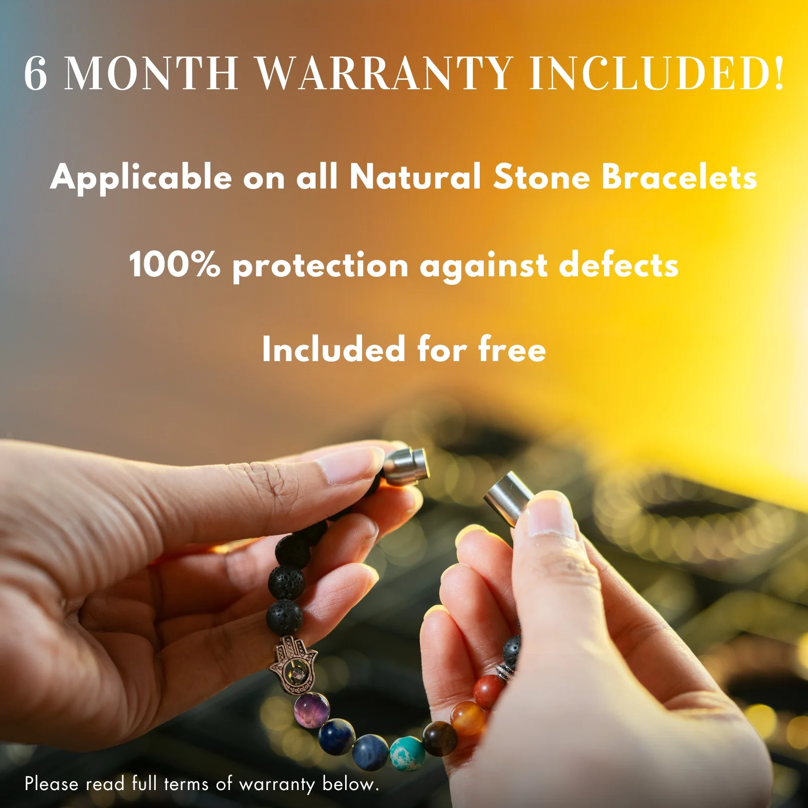 Multi Chakra Natural Stone Bracelet - Image 7
