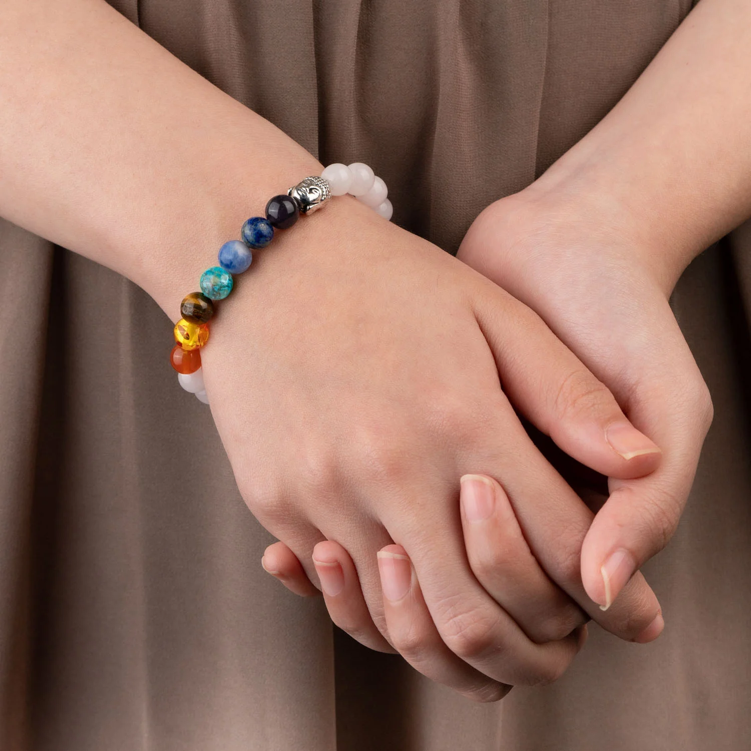 7 Chakra Natural Stone Couple Bracelet - Image 3