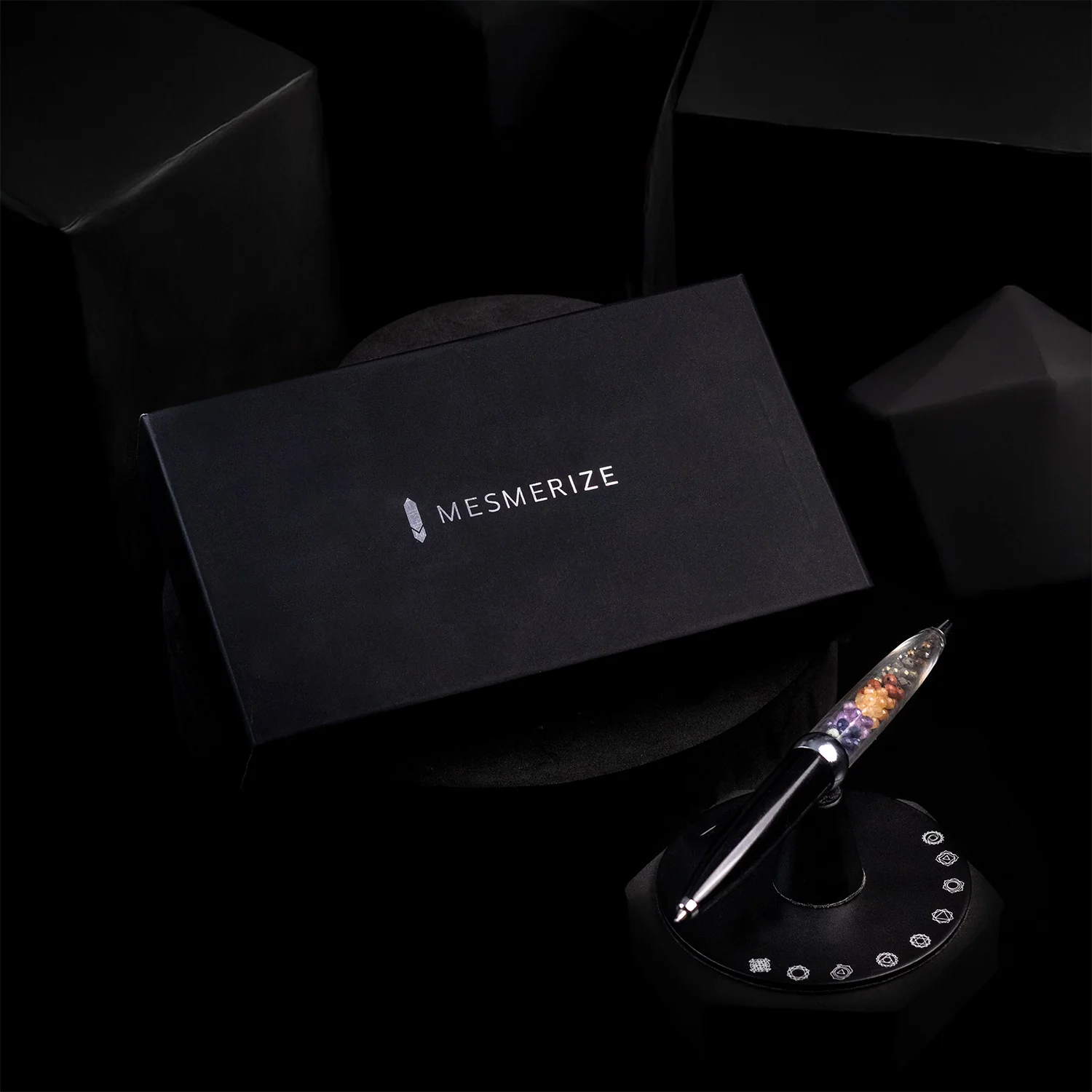 9 Chakra MagSpin Rotating Desk Pen with DryFlow Ink - Image 4