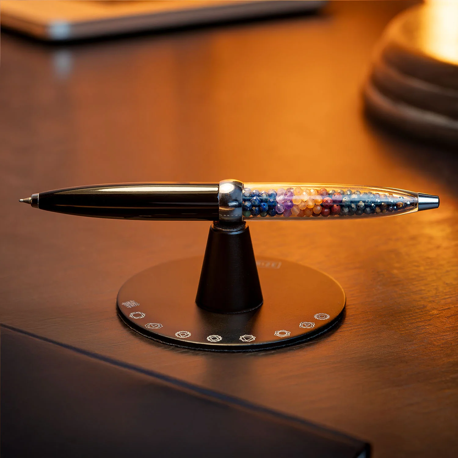 9 Chakra MagSpin Rotating Desk Pen with DryFlow Ink - Image 8