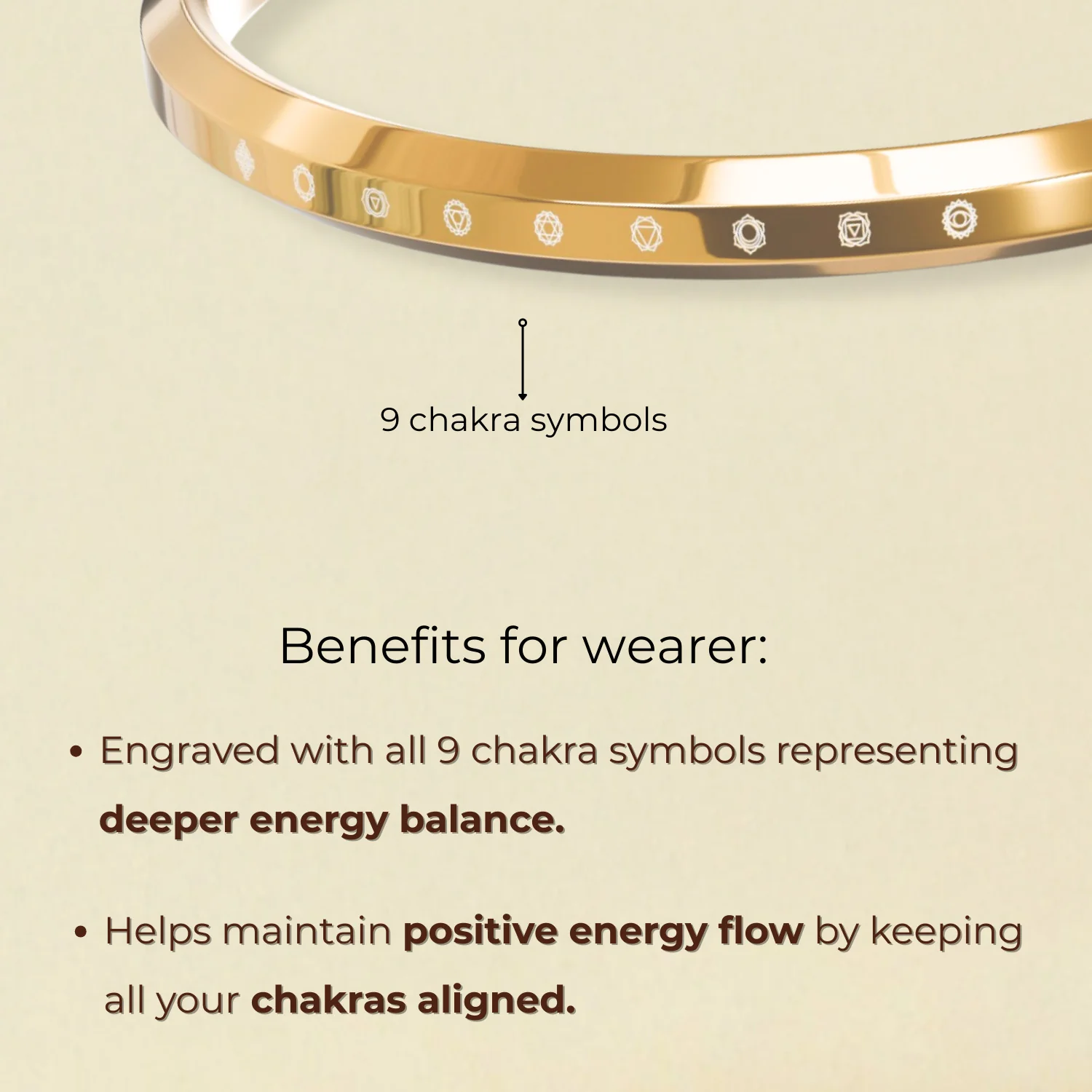 9 Chakra MicroCarved Round Kada - Image 10