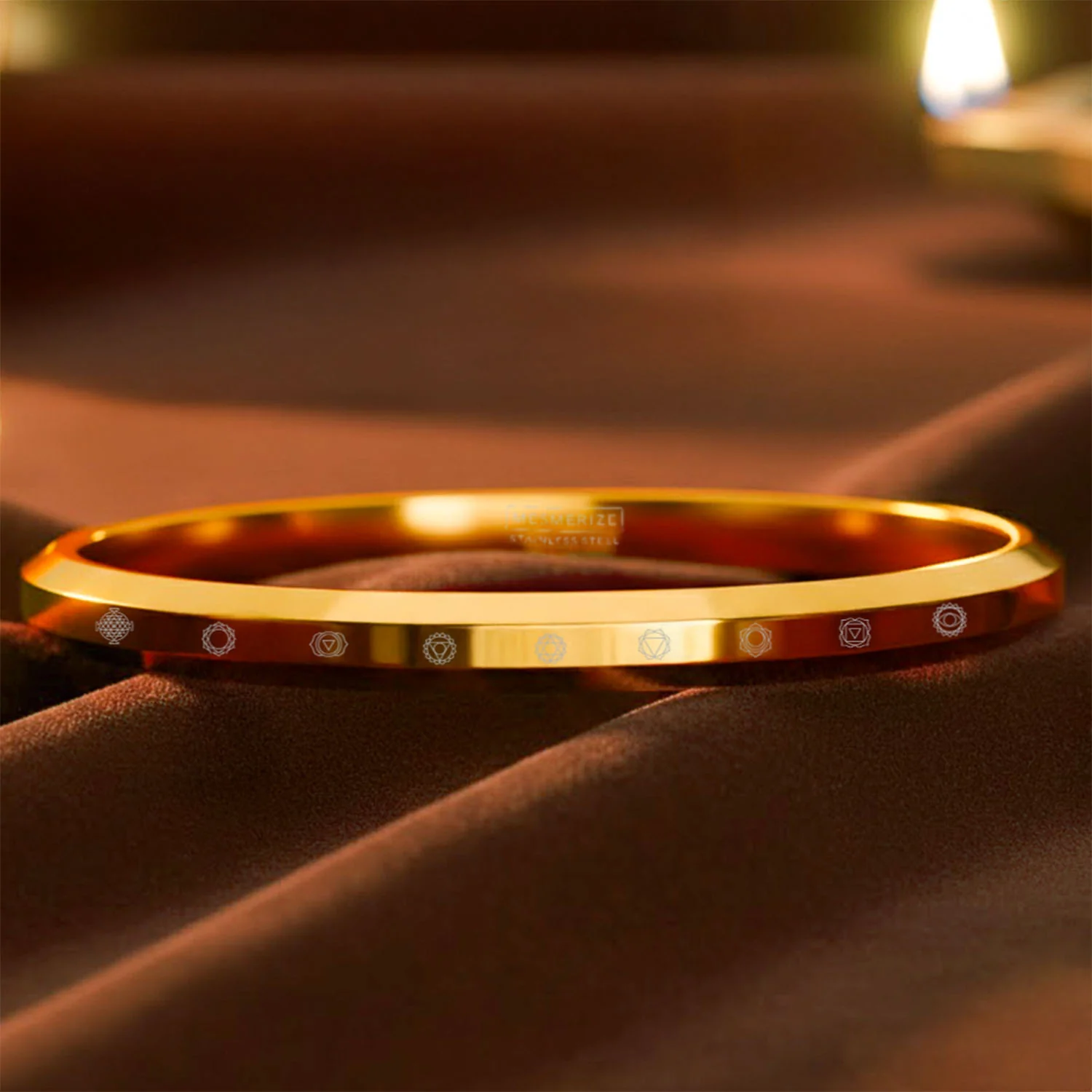 9 Chakra MicroCarved Round Kada - Image 9