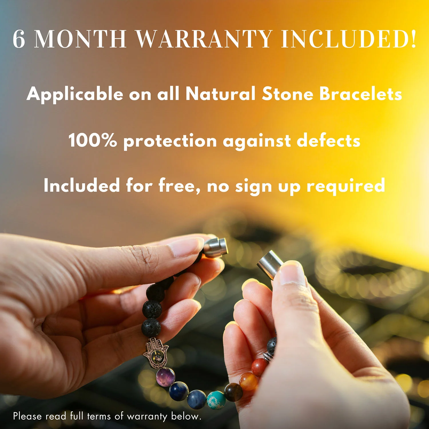 9 Chakra Natural Stone Couple Bracelets with Magsnap2 - Image 9