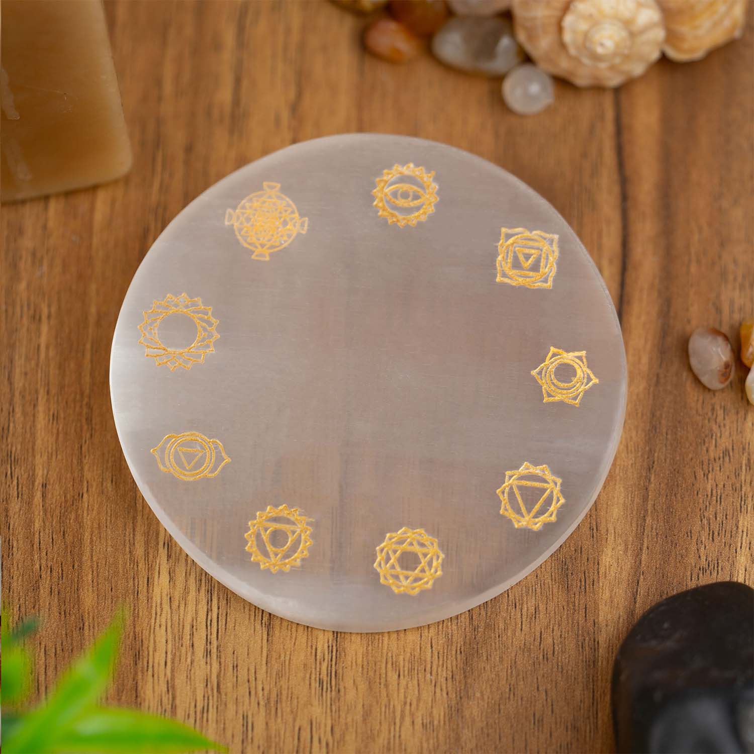 9 Chakra Selenite Charging Plate - Image 6