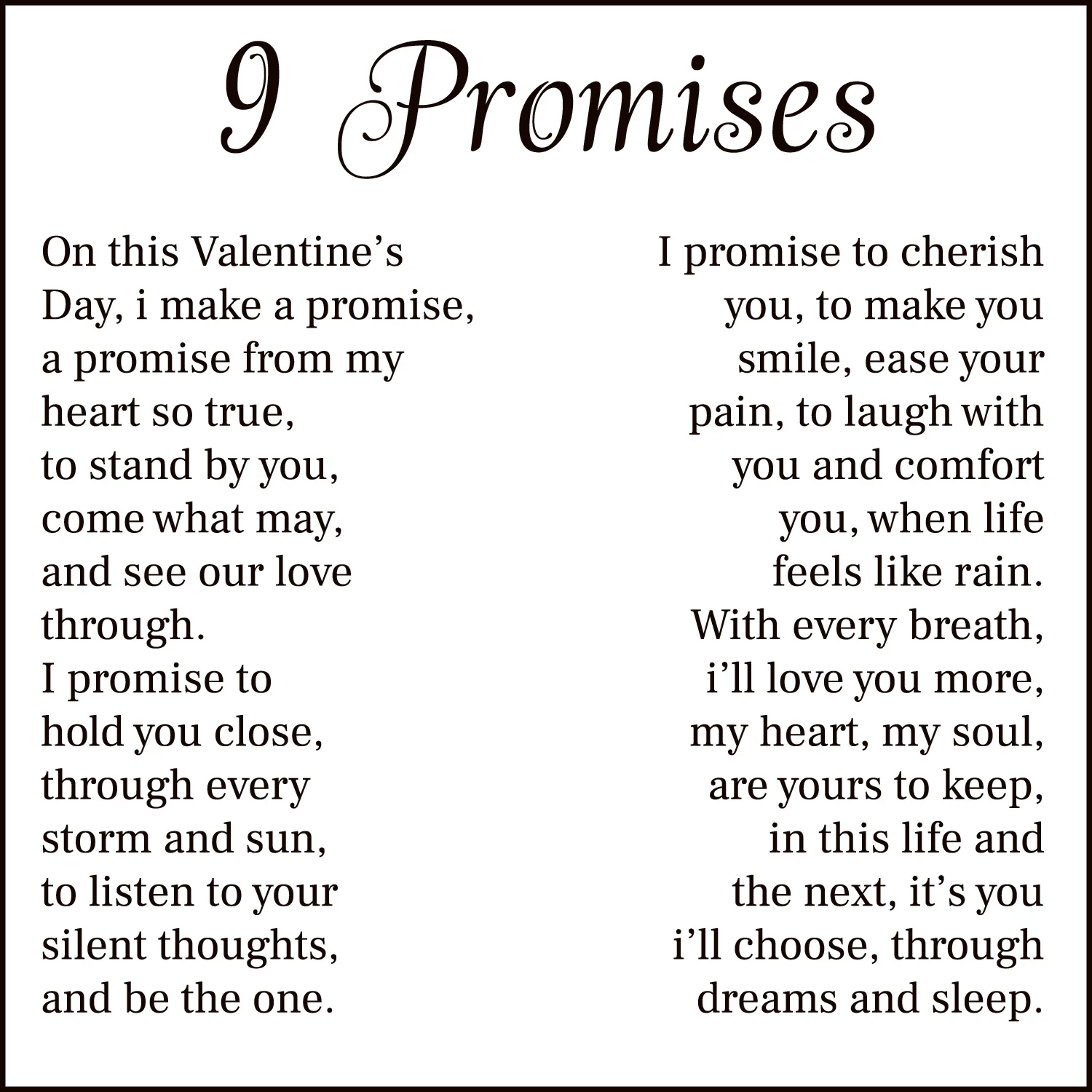 9 Promises Card With Necklace For Women - Image 12