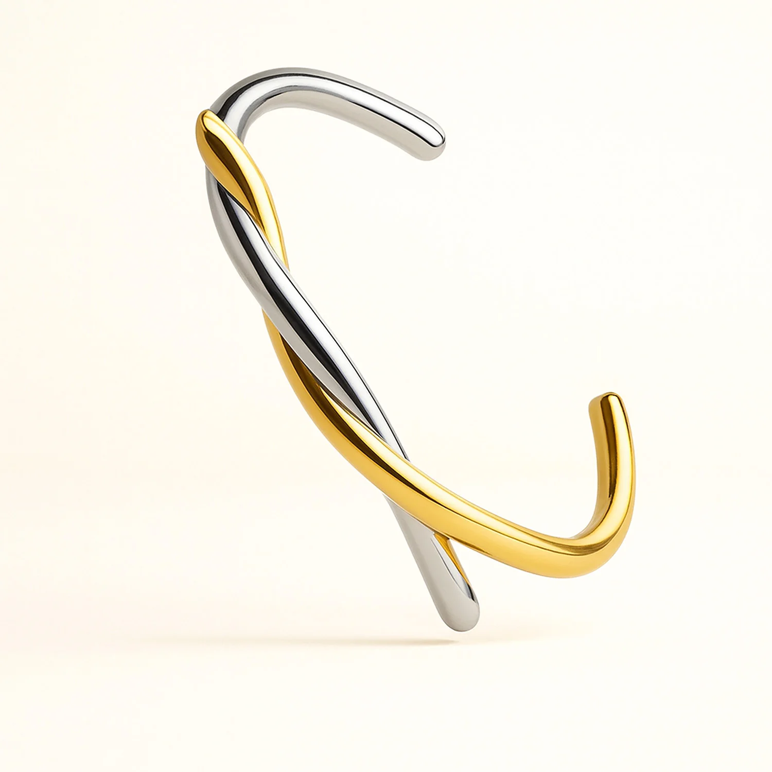Allure Interlooped Dual-Tone Cuff Bracelet - Image 3