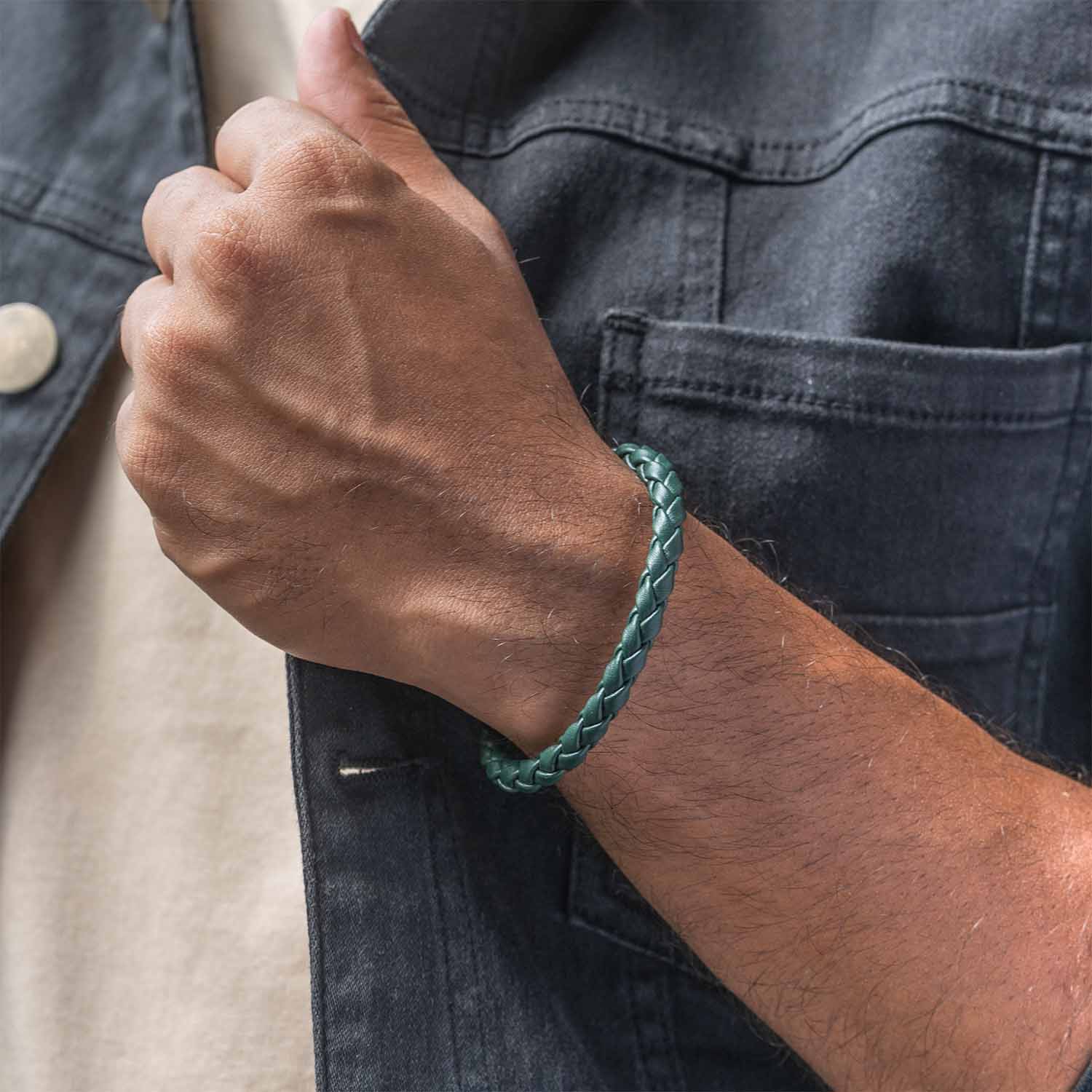 Alpha Braided NeoLeather Bracelet with MagSnap2 - Image 7