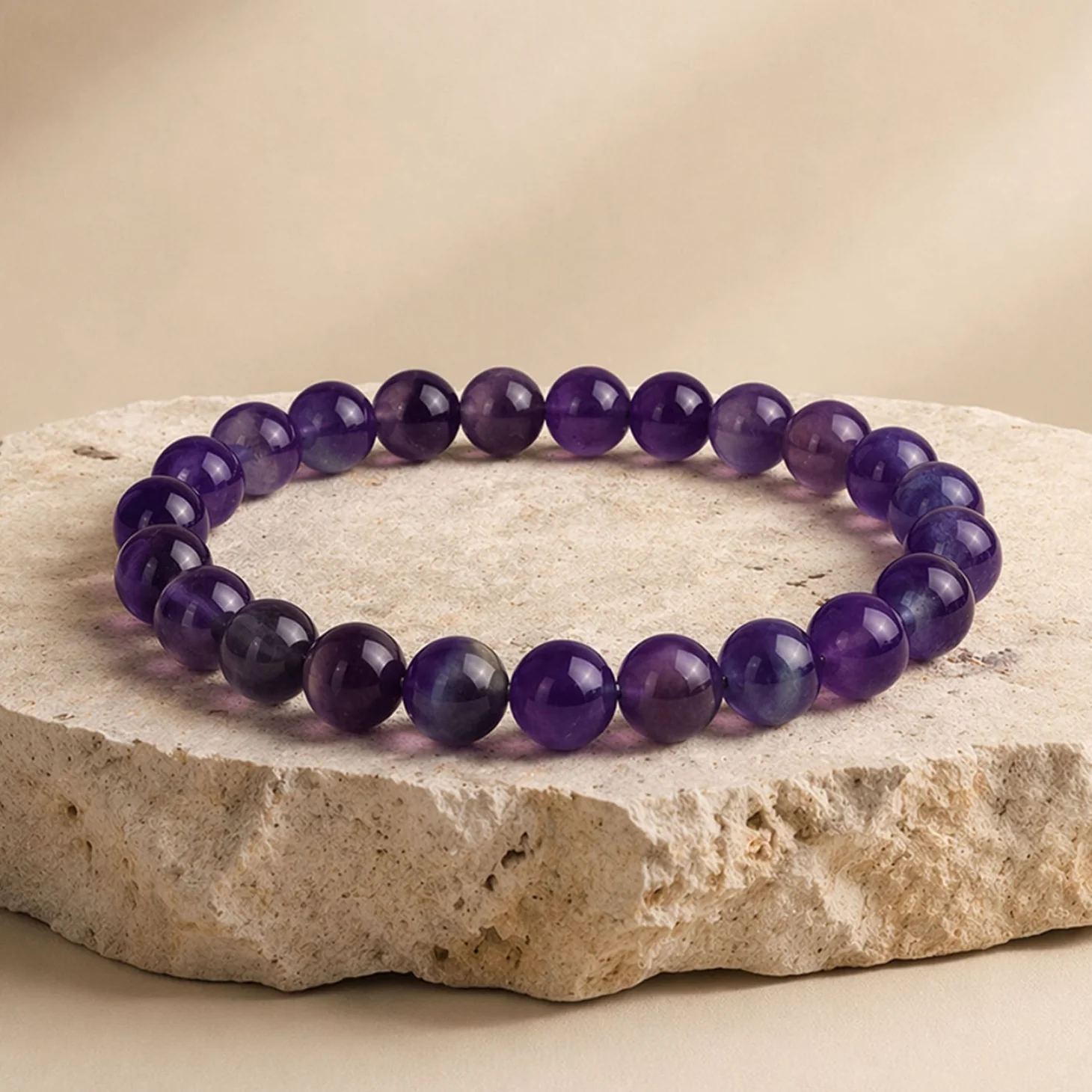 Wellness Amethyst Natural Stone Bracelet - Image 10