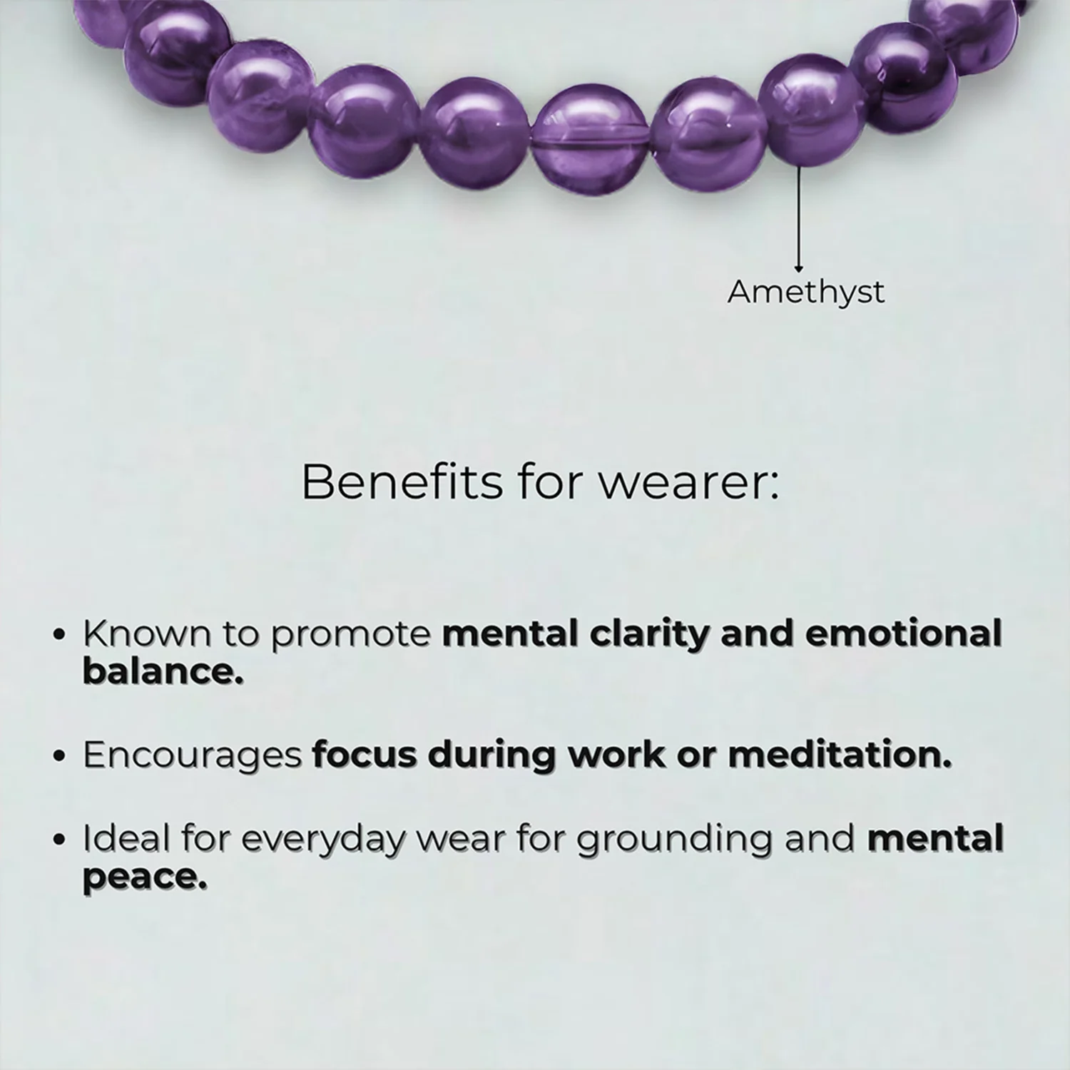 Wellness Amethyst Natural Stone Bracelet - Image 11