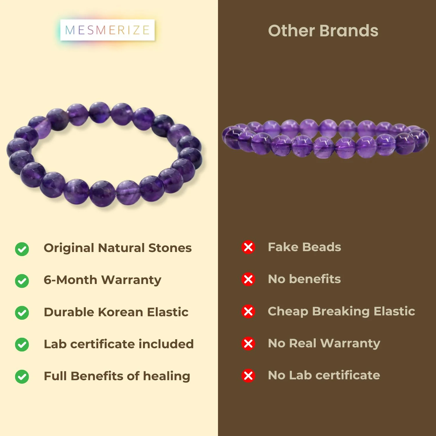 Wellness Amethyst Natural Stone Bracelet - Image 15