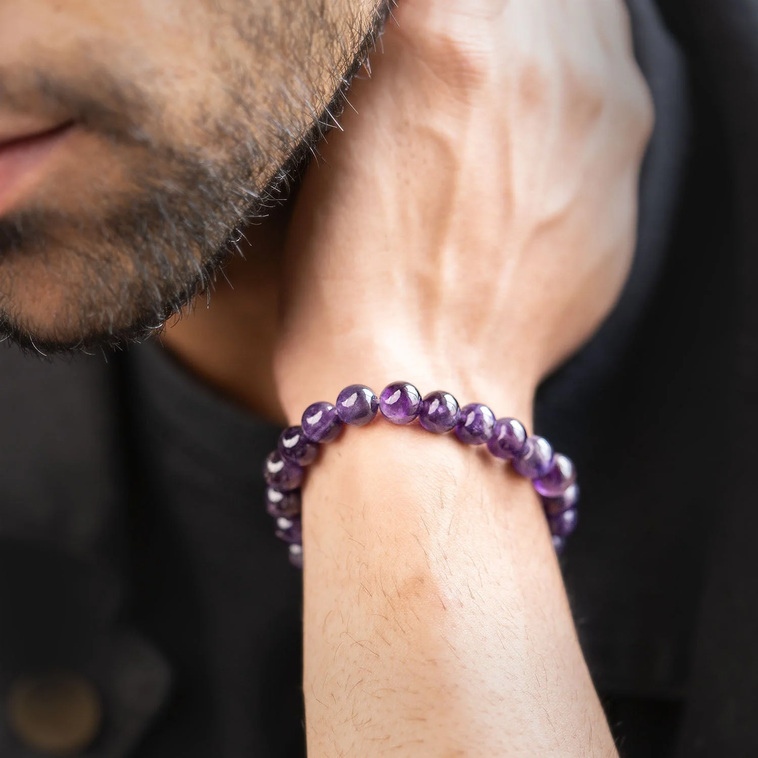 Wellness Amethyst Natural Stone Bracelet - Image 3