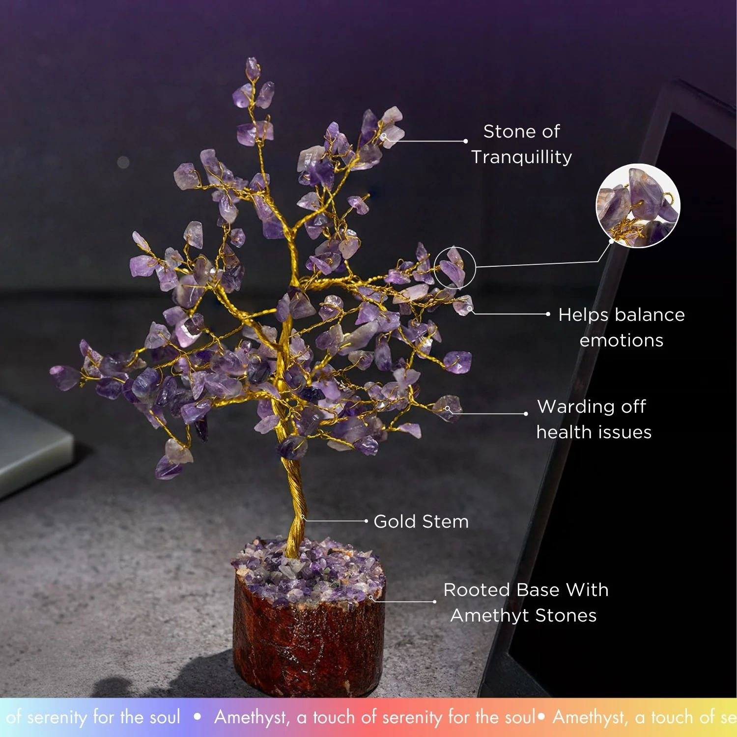 Amethyst Natural Stone Tree - Image 3