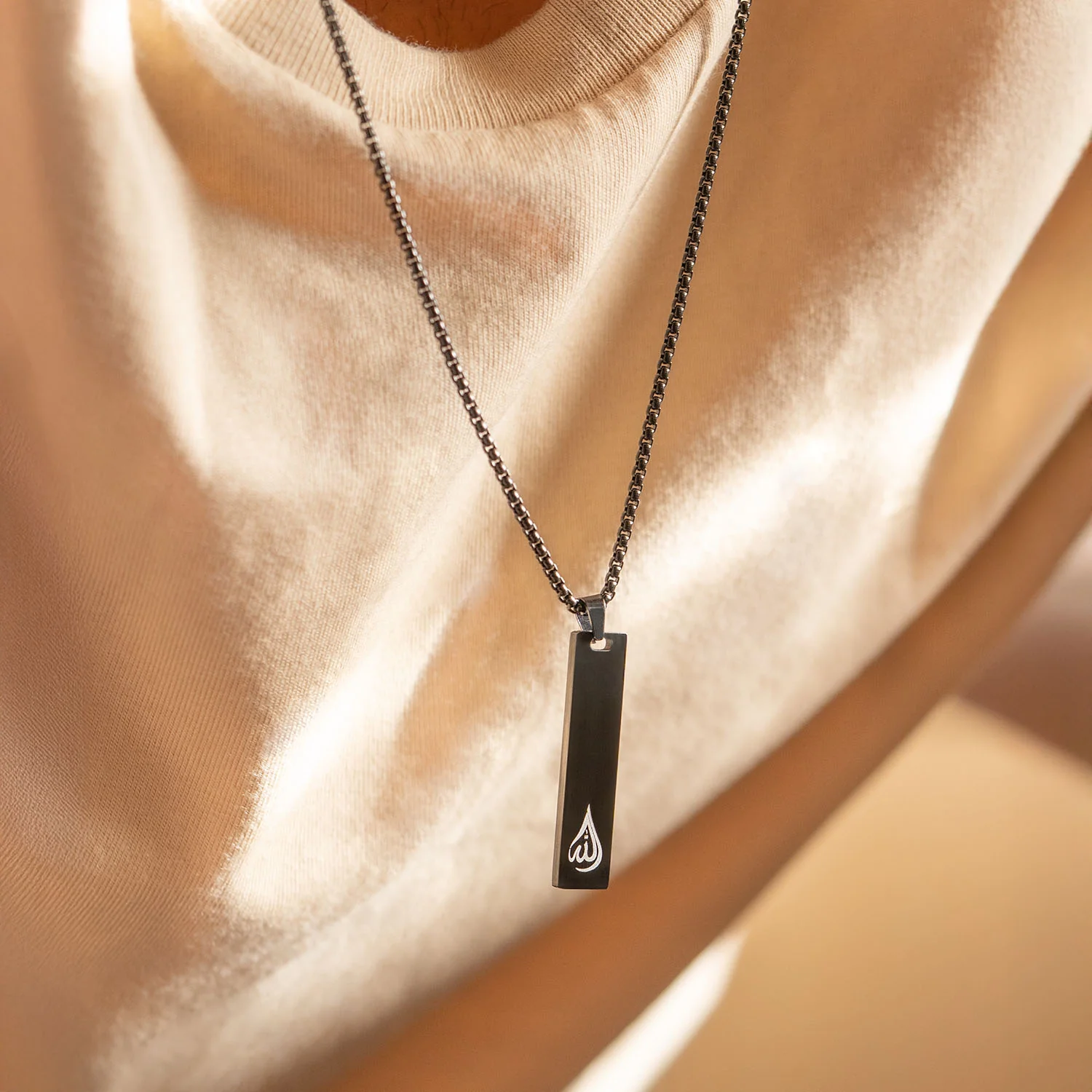 Arabic Calligraphy Mini Tag Necklace - Image 2