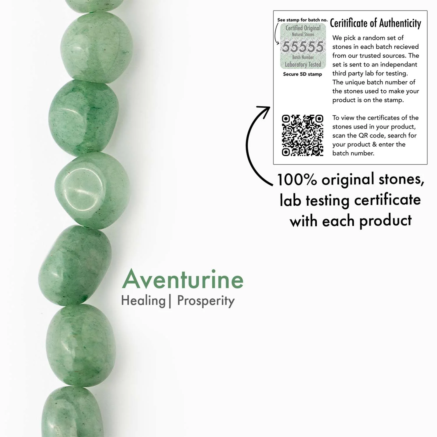 Aventurine Tumble Natural Stone Bracelet - Image 3