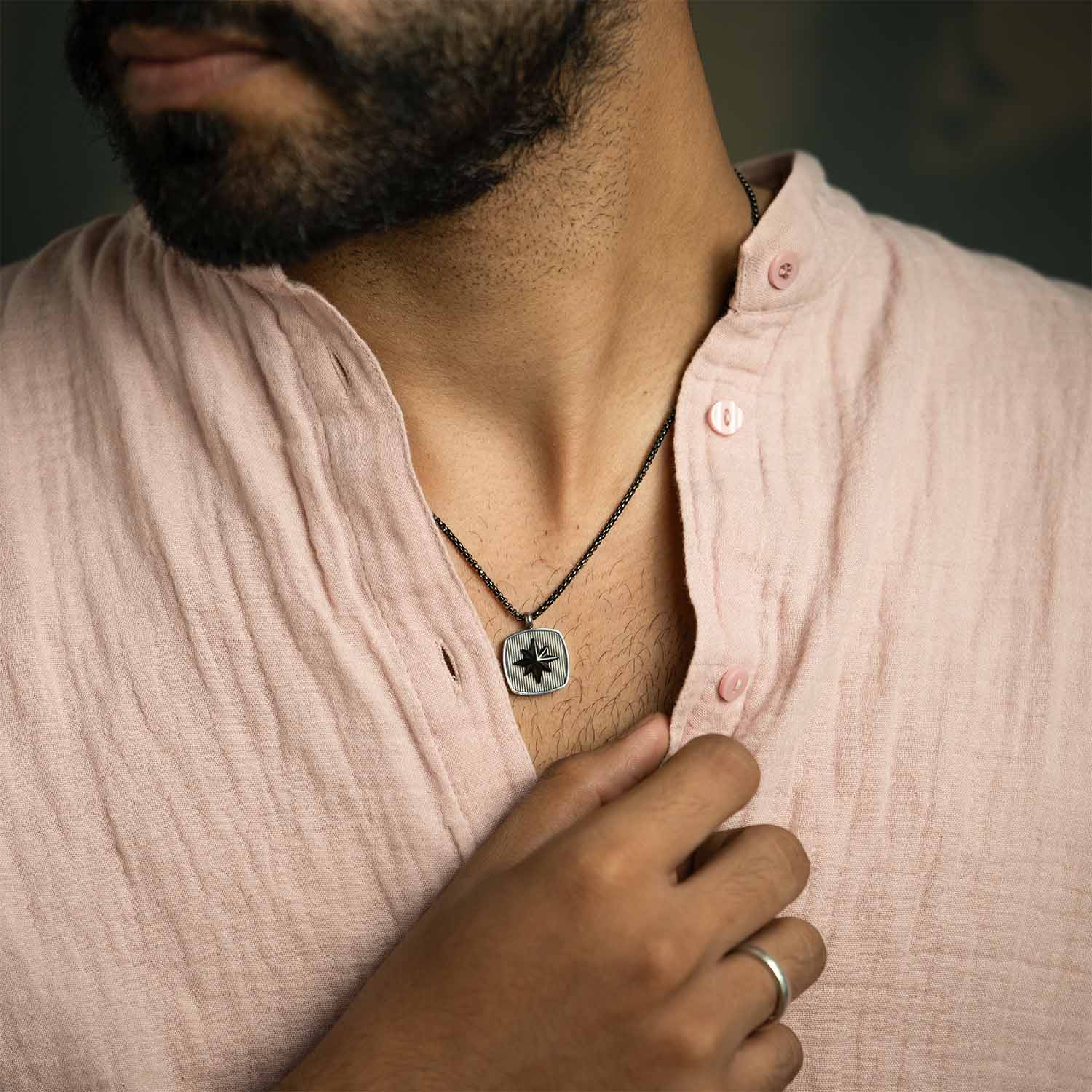 Axis Noir Pendant Necklace - Image 2