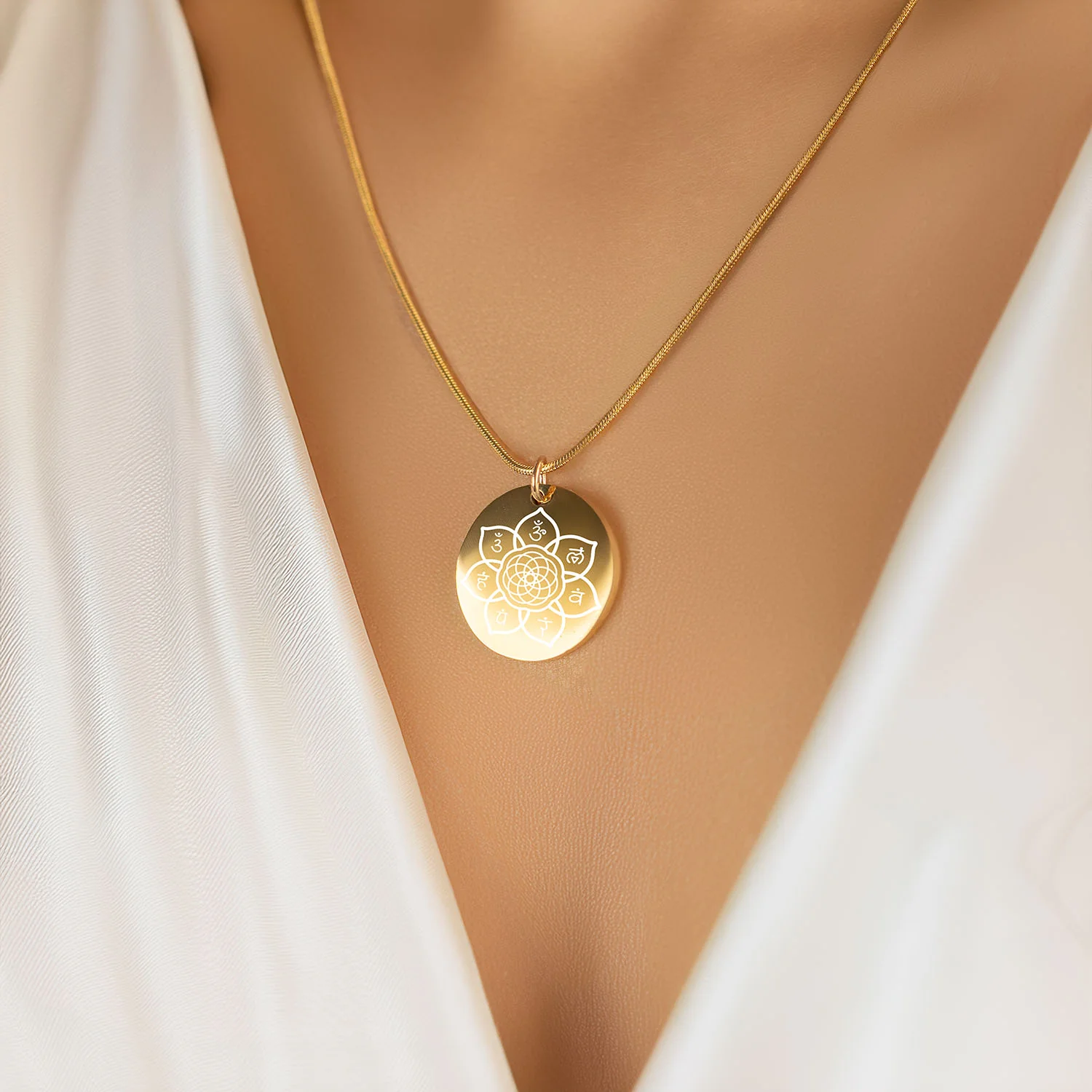 Balance 7 Chakra Circle Necklace - Image 2