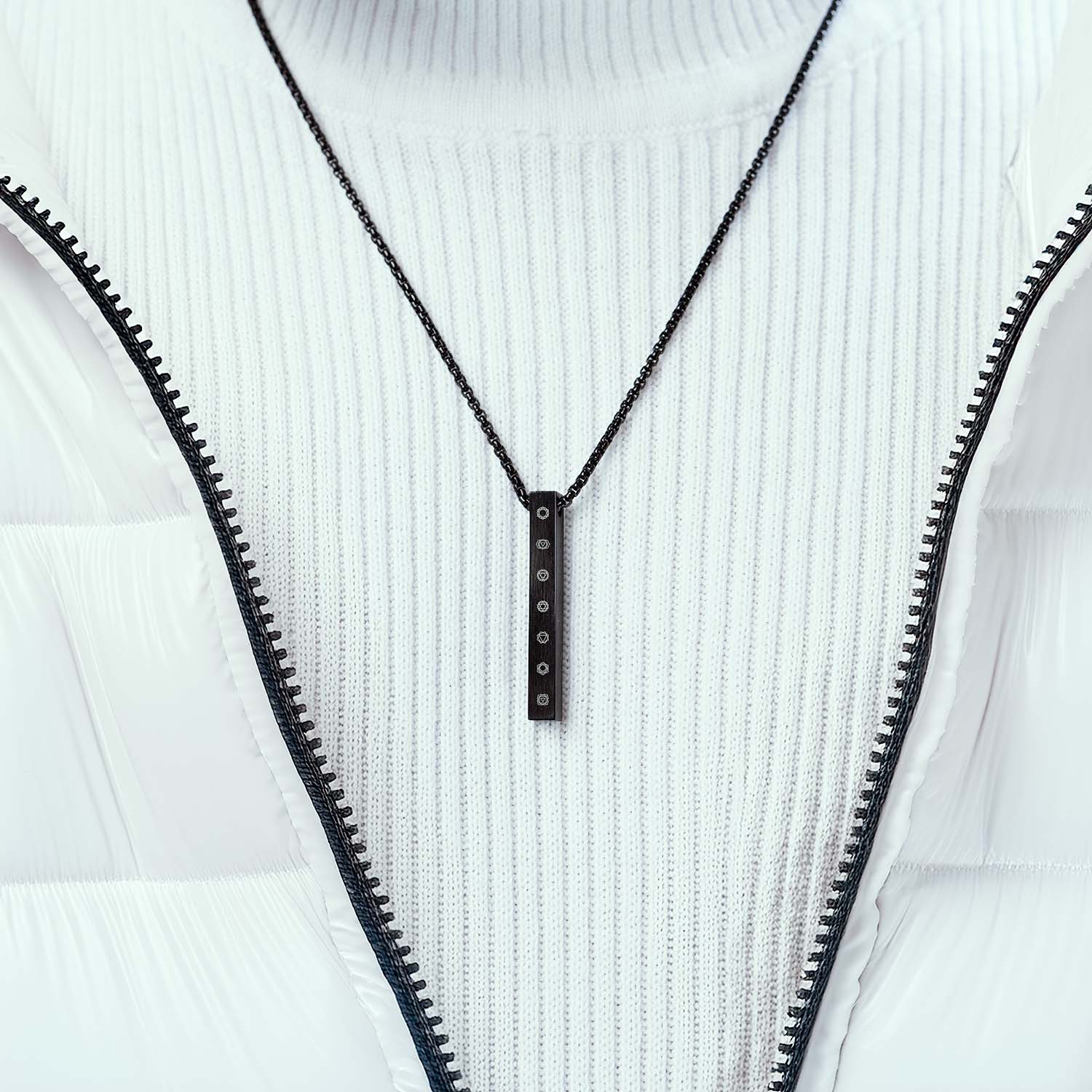 Balance 7 Chakra Bar Necklace - Image 3