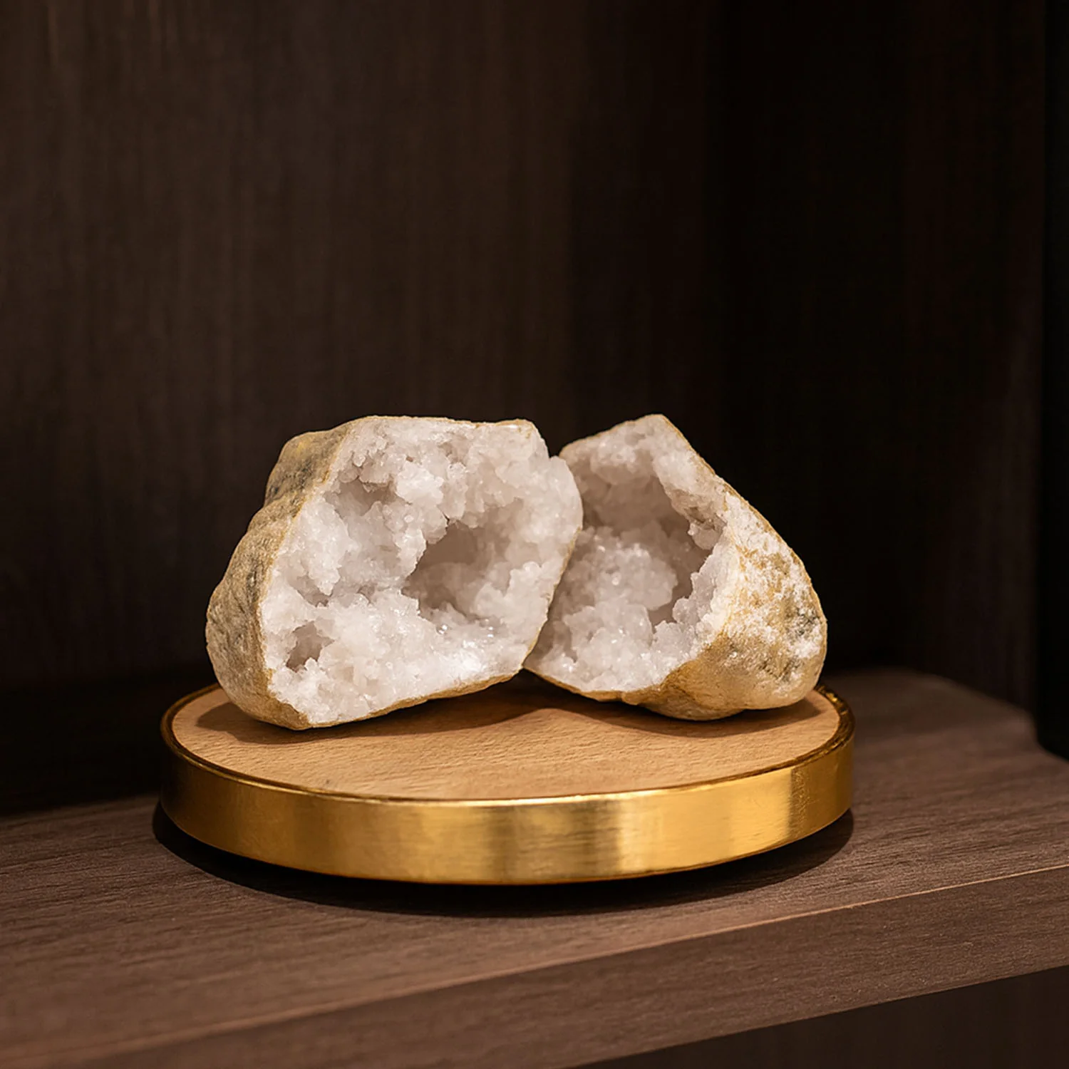 Balance Clear Quartz Geode Raw Stone Home Decor Artefact - Image 3