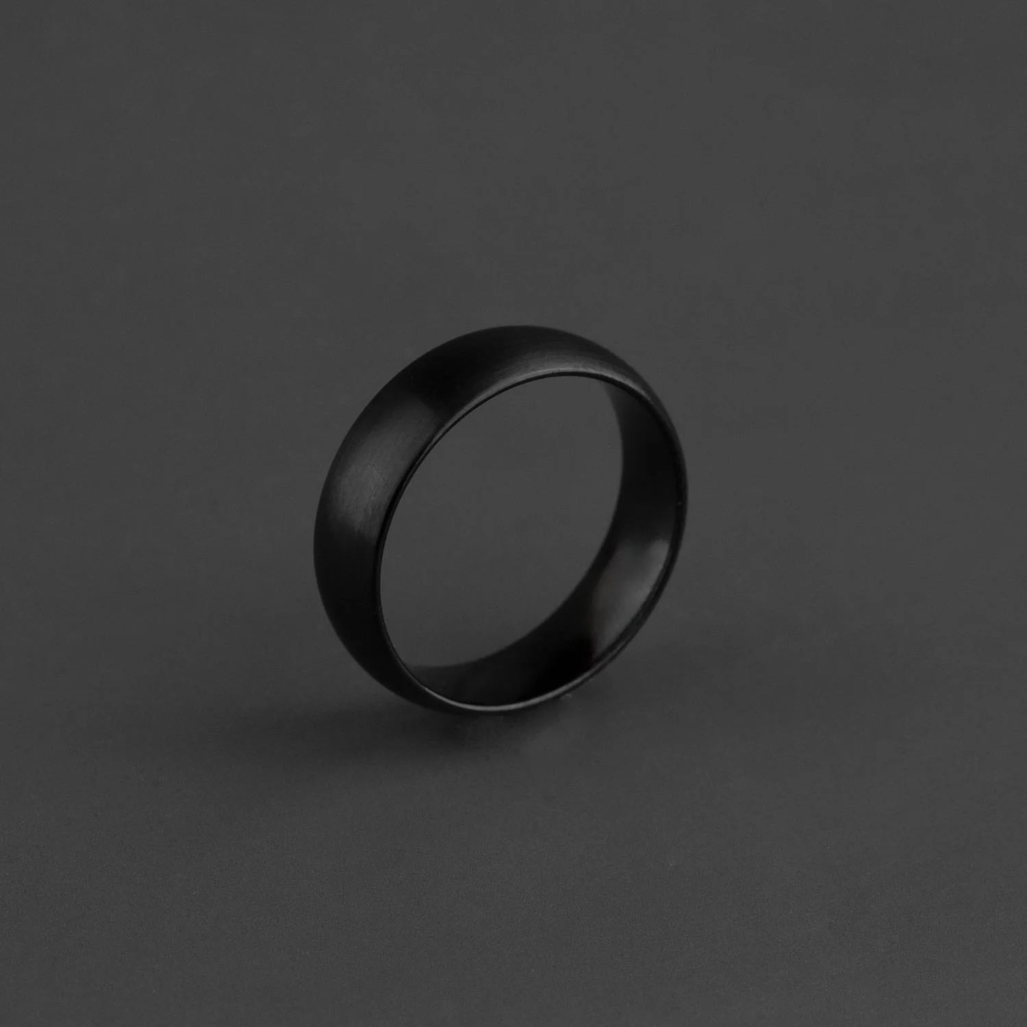 Black Dome Band Ring - Image 4