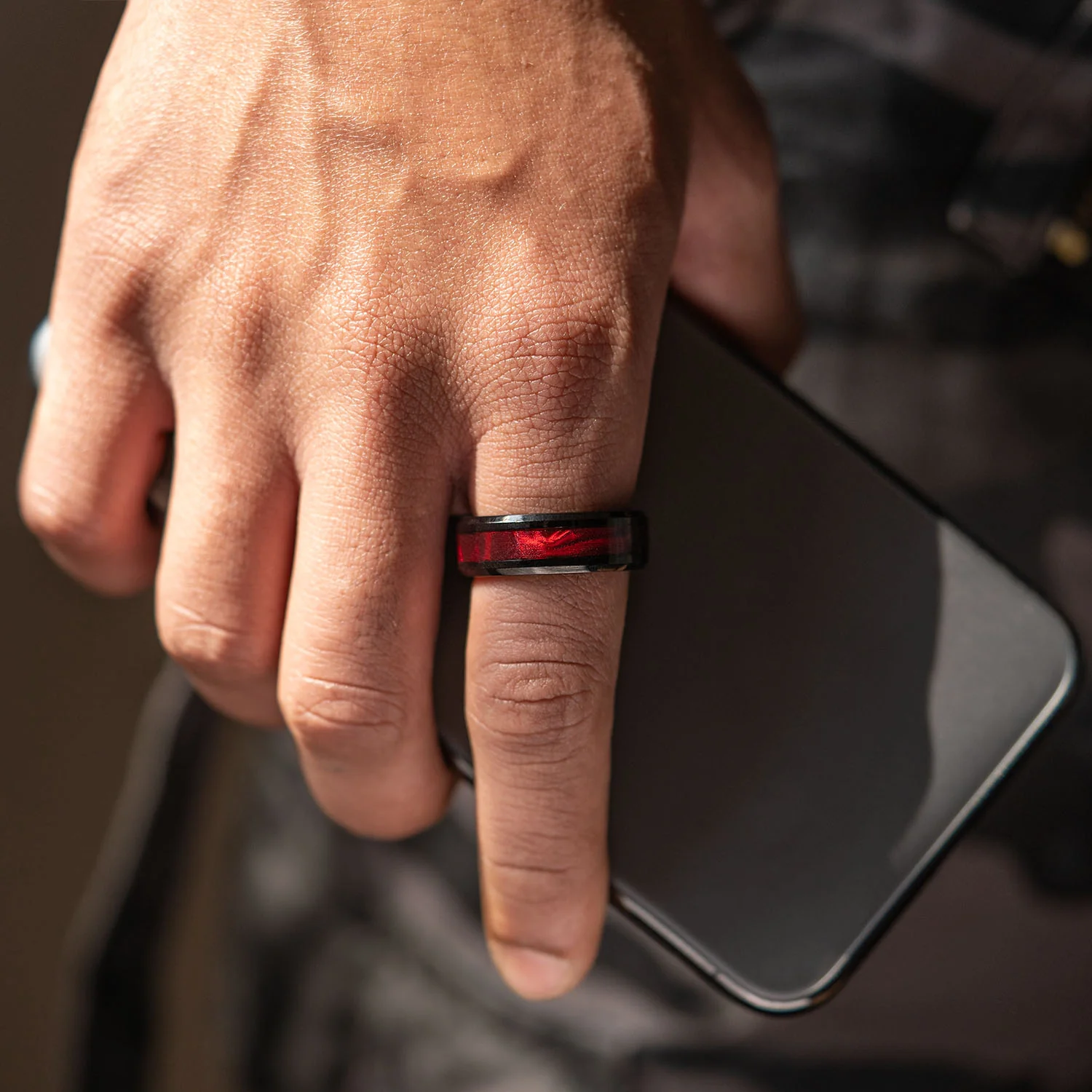 Black Flash Inlay Ring - Image 2