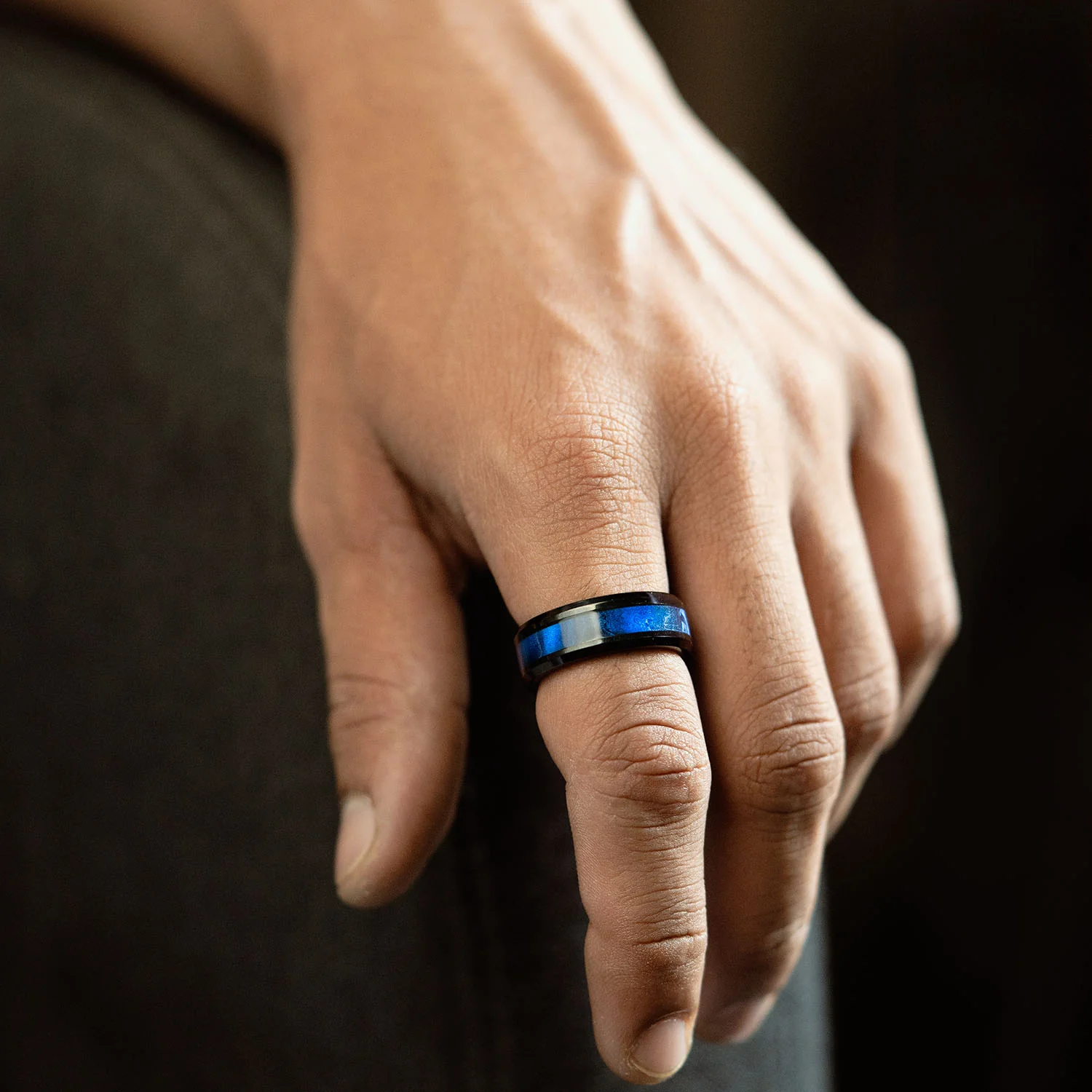 Black Flash Inlay Ring - Image 7