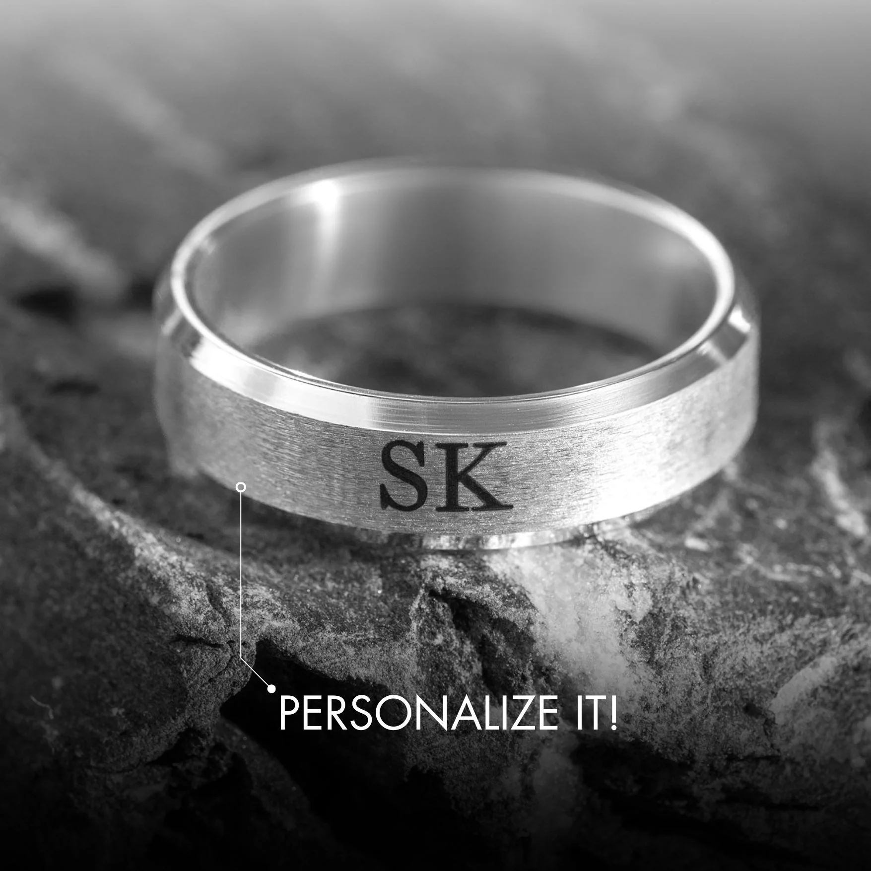 Personalised Beveled Band Ring - Image 27