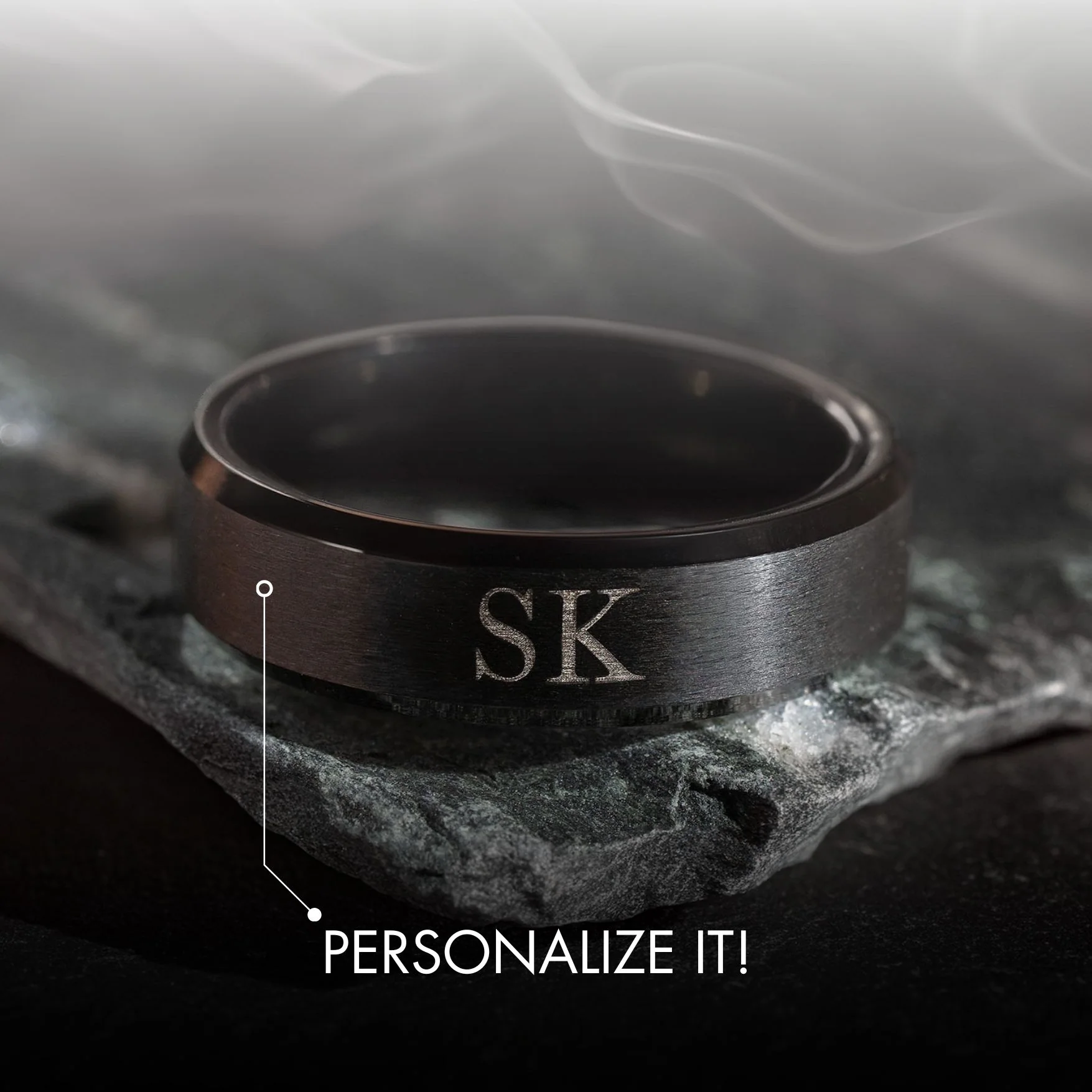 Personalised Beveled Band Ring - Image 3