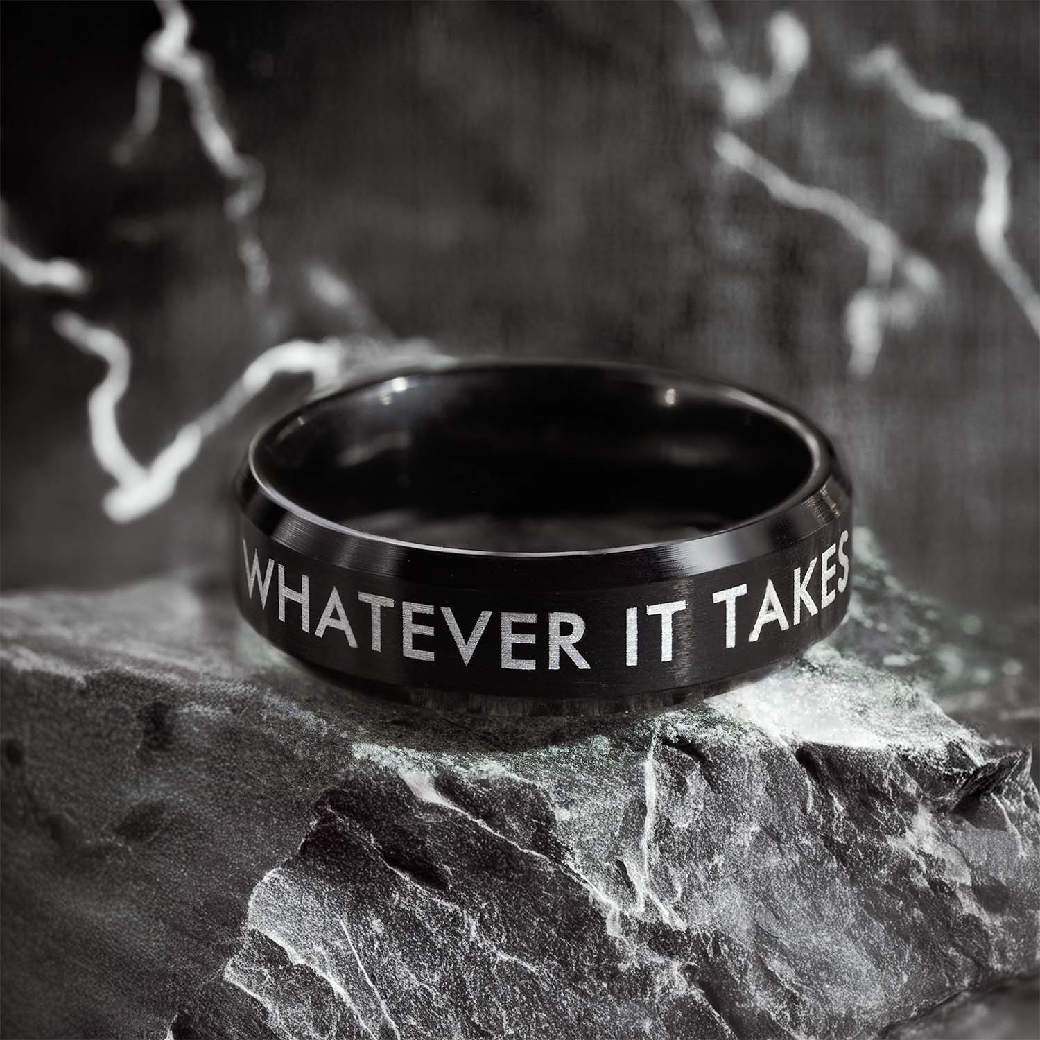 Personalised Beveled Band Ring - Image 4