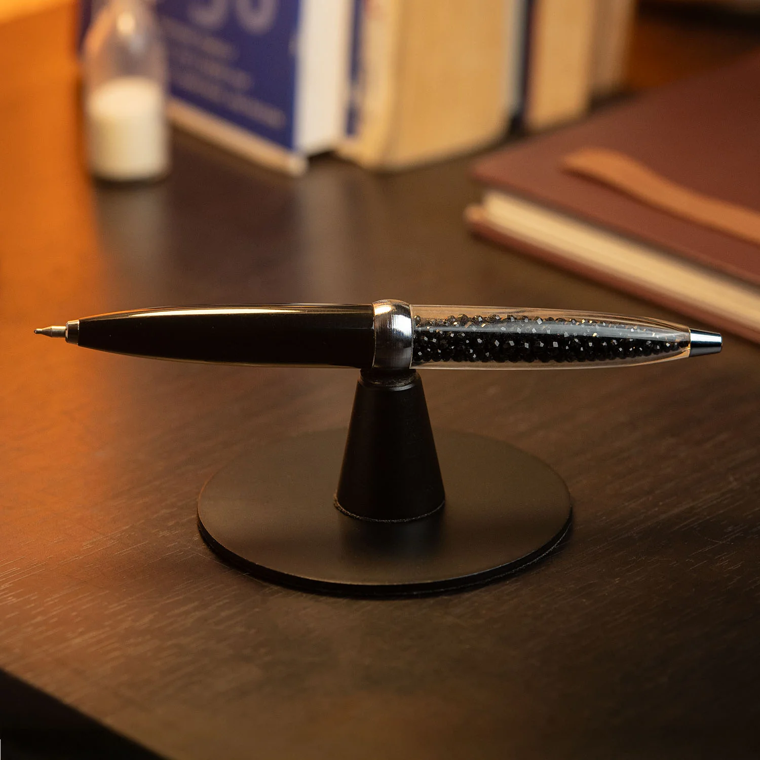 Black Spinel MagSpin Rotating Desk Pen with DryFlow Ink - Image 8
