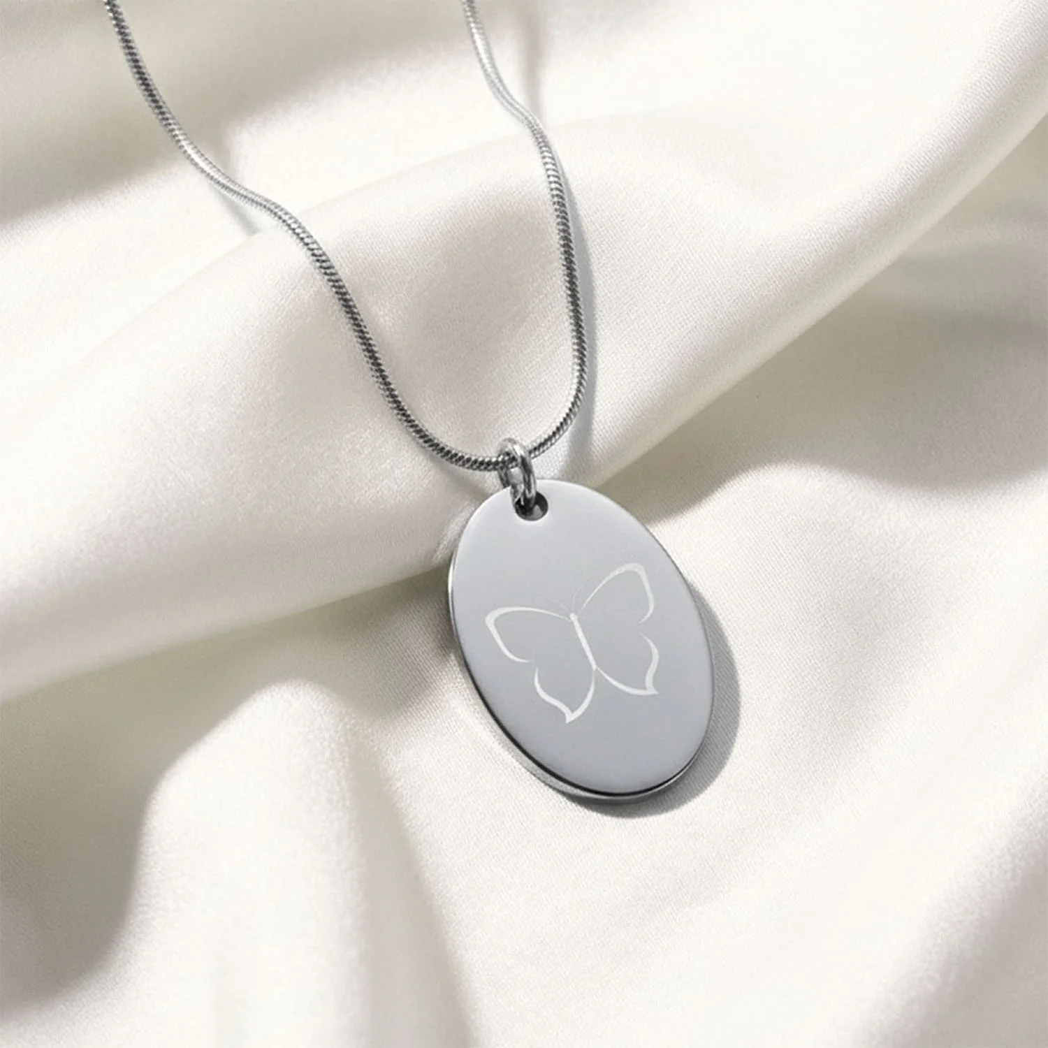 Butterfly Oval Necklace - Image 5
