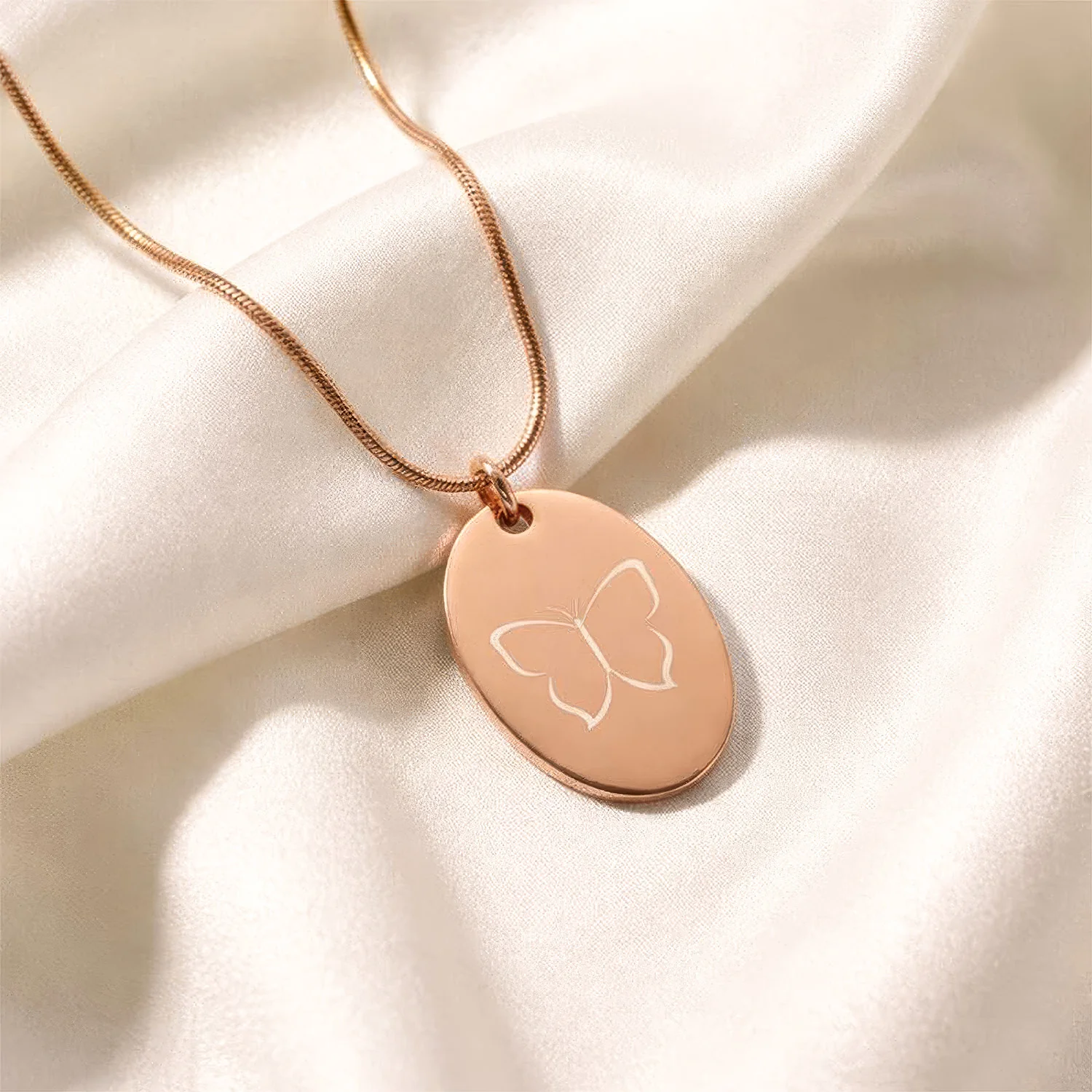 Butterfly Oval Necklace - Image 9