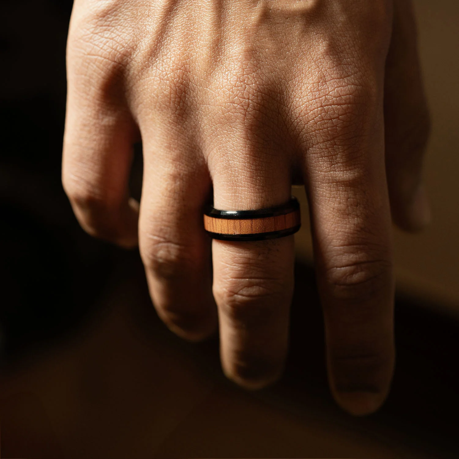 Cedar Wood Inlay Ring - Image 2