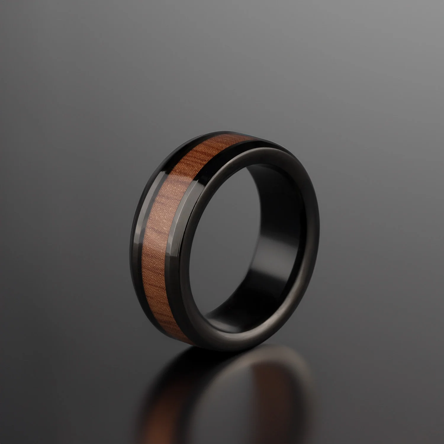 Cedar Wood Inlay Ring - Image 3