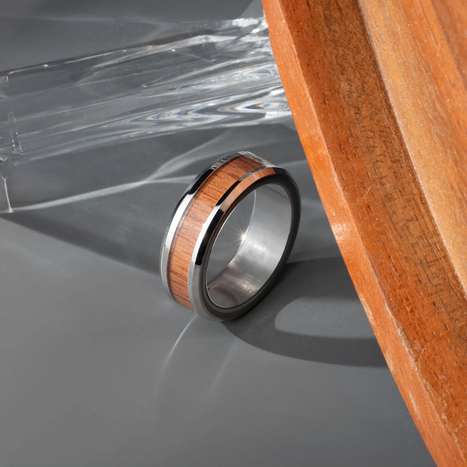 Cedar Wood Inlay Ring - Image 7