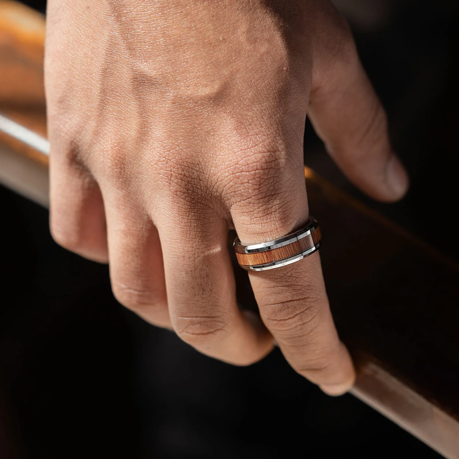 Cedar Wood Inlay Ring - Image 8