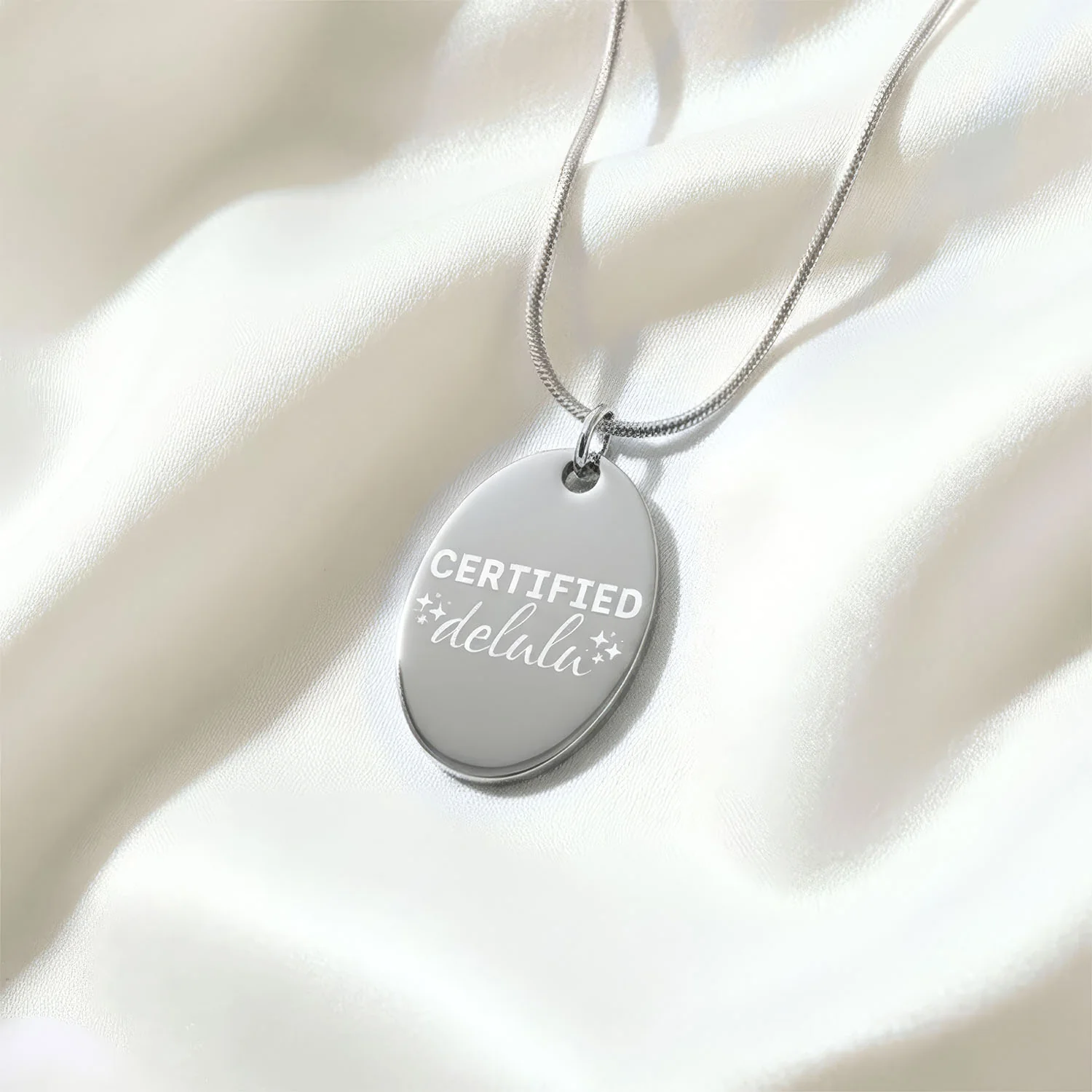 Certified Delulu Oval Necklace