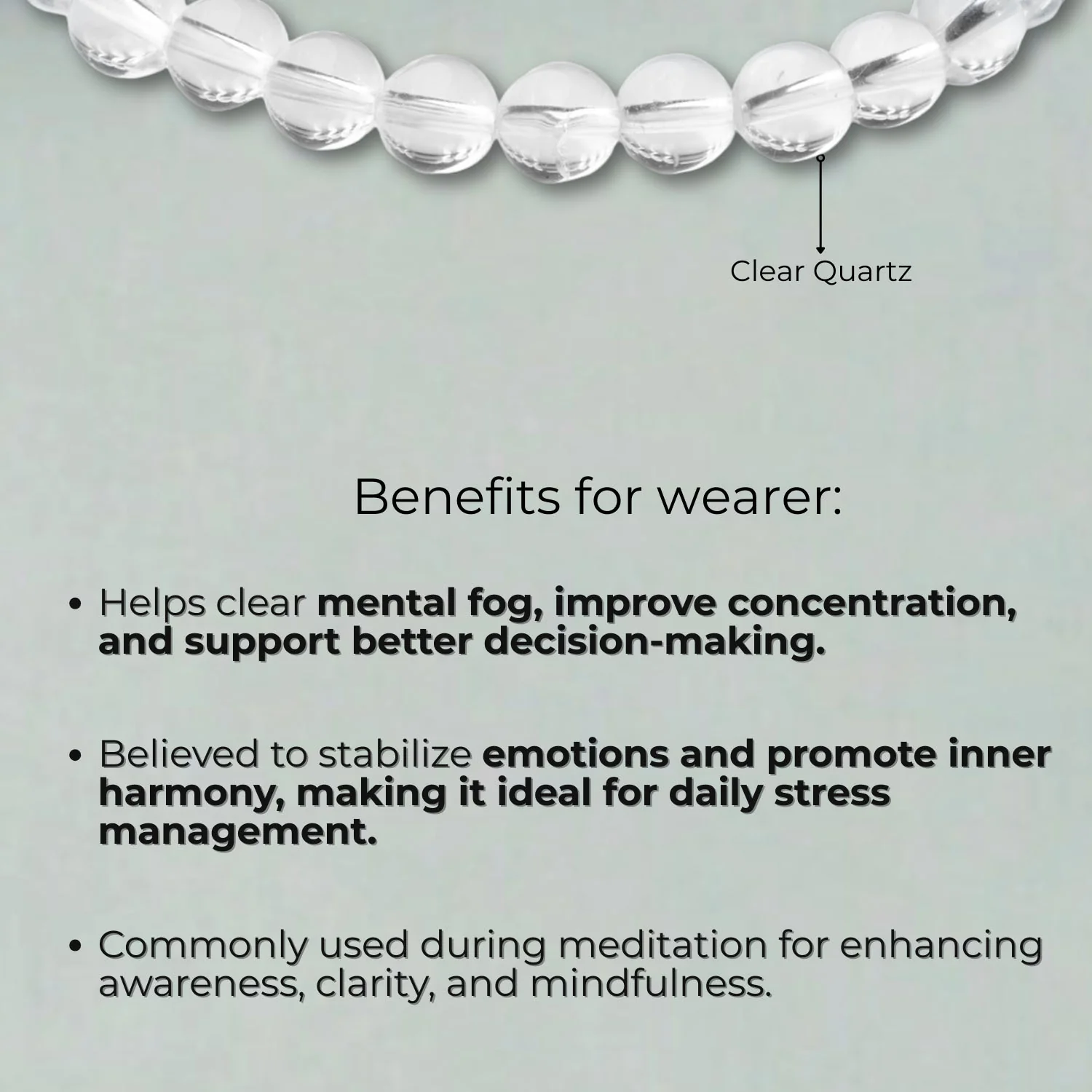 Pure Clear Quartz Natural Stone Bracelet - Image 11