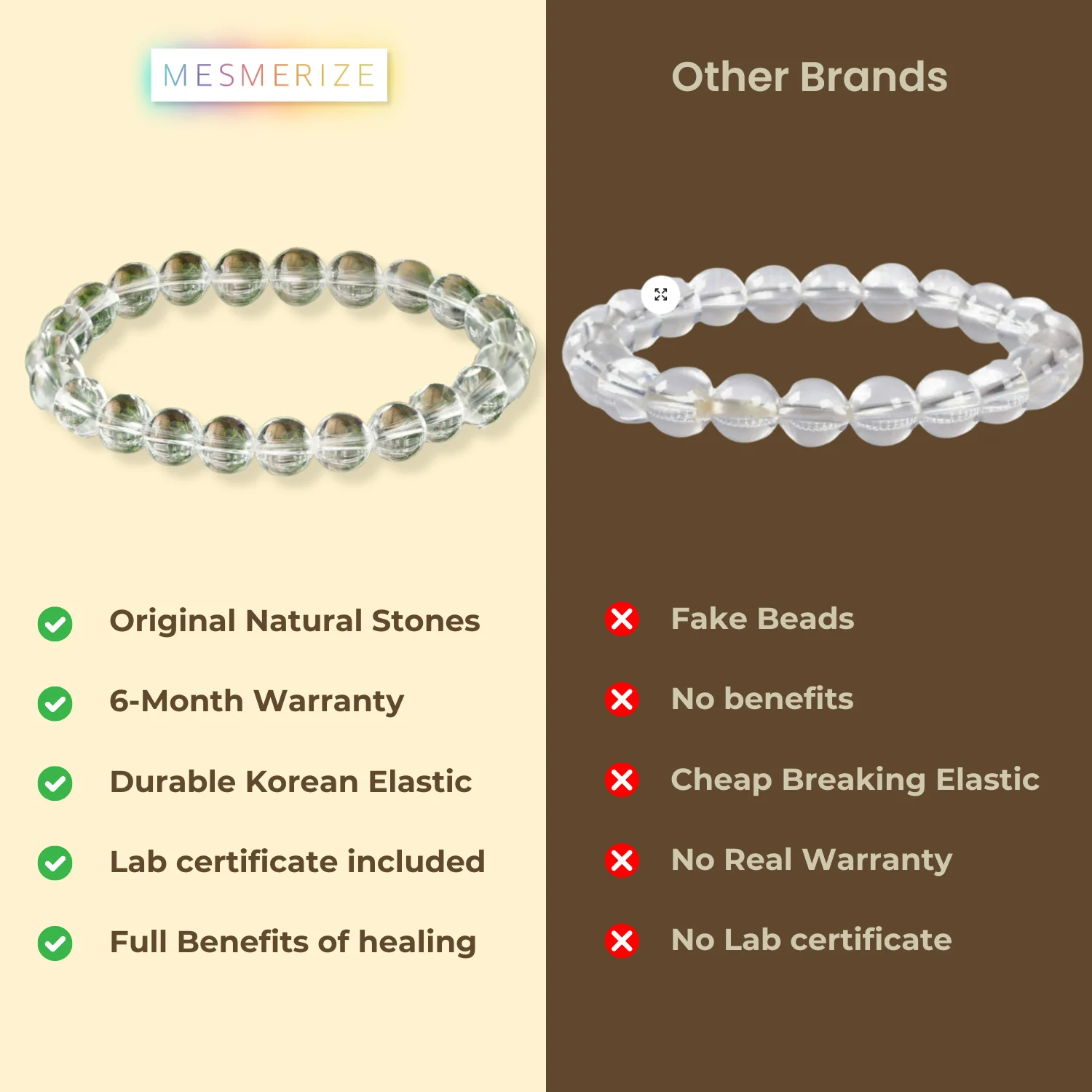 Pure Clear Quartz Natural Stone Bracelet - Image 15