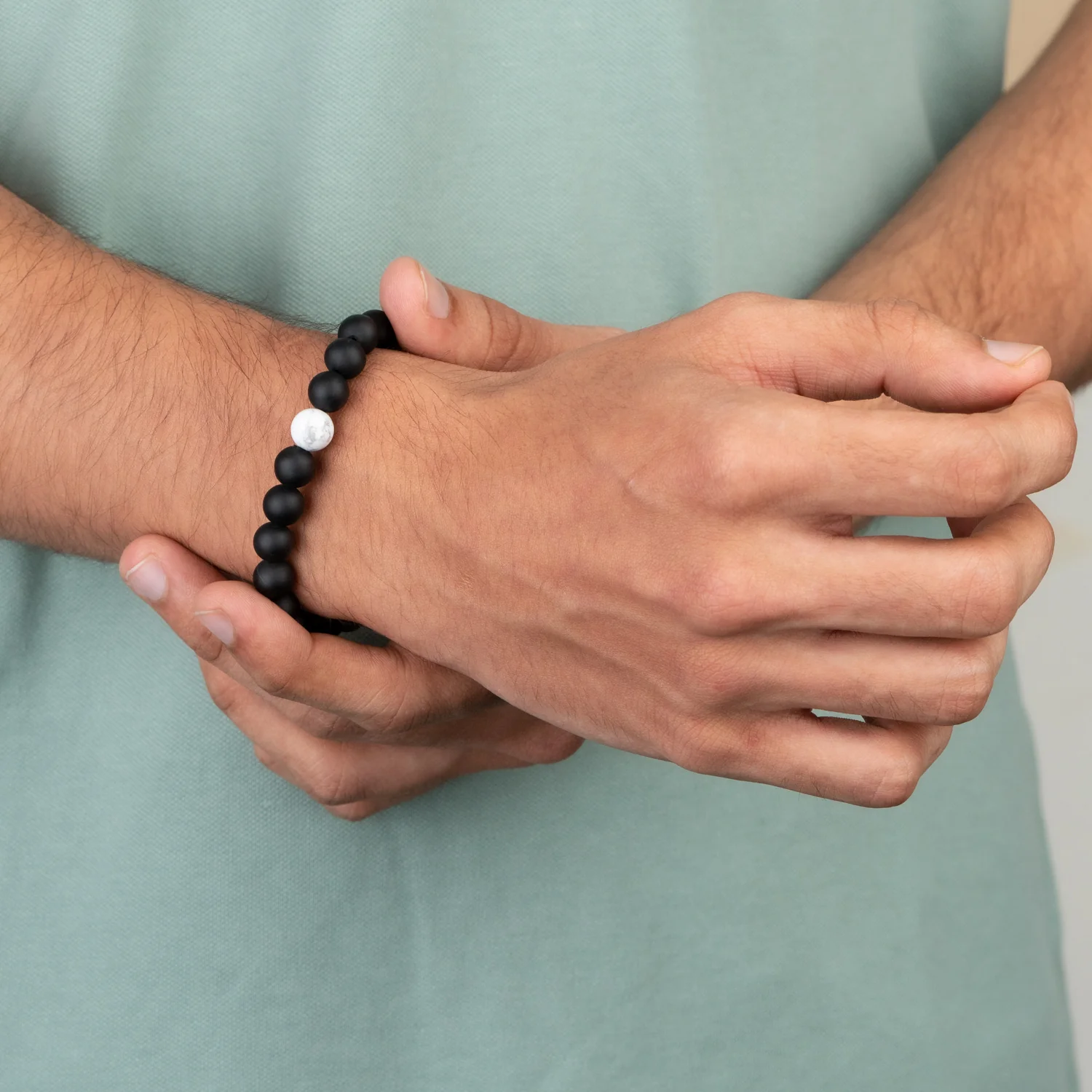Couple Howlite and Black Onyx Bracelet - Image 3