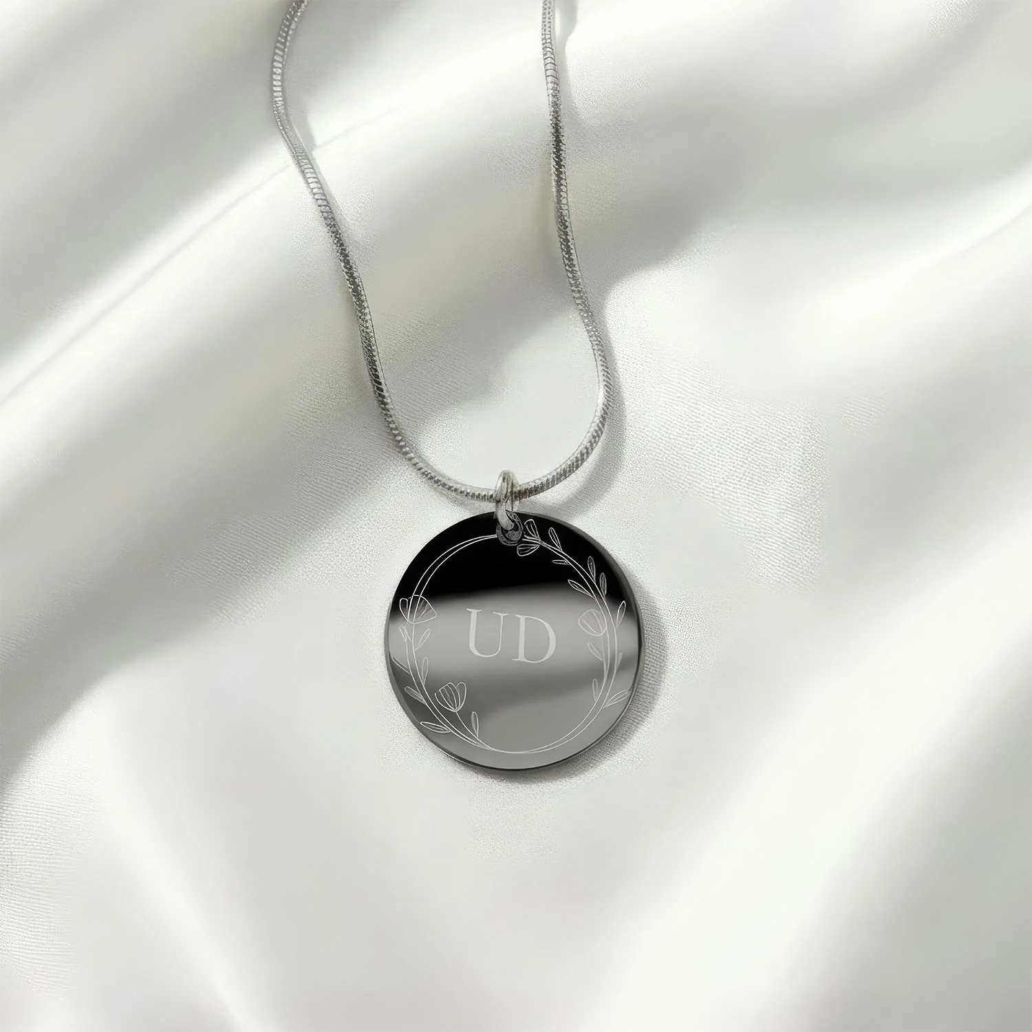 Initials Circle Necklace - Image 5
