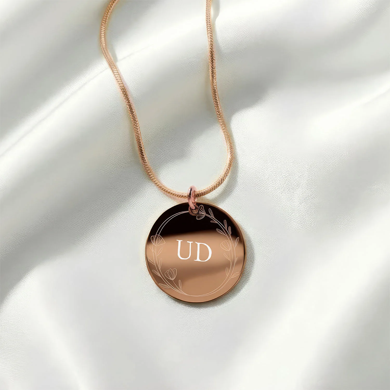 Initials Circle Necklace - Image 9