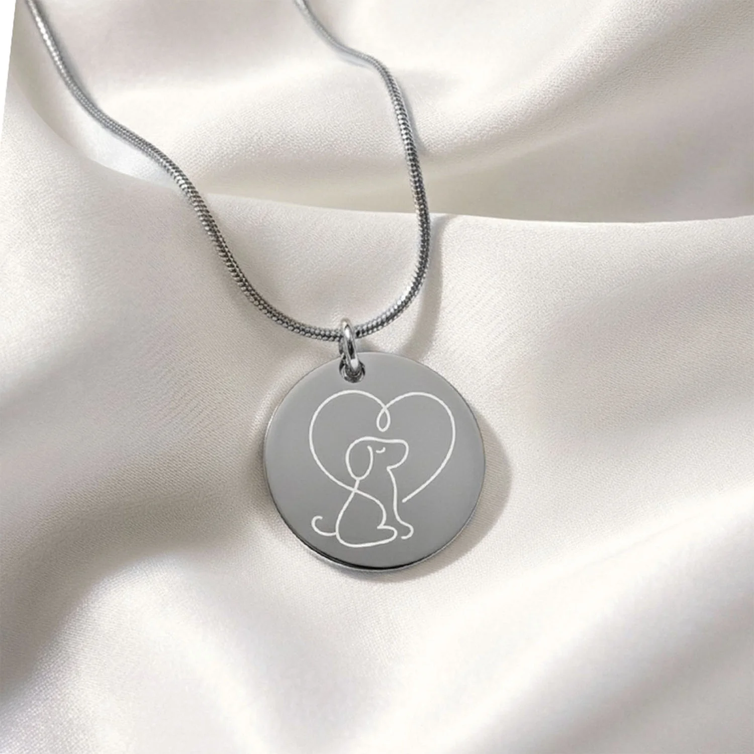 Cute Dog Circle Necklace - Image 5