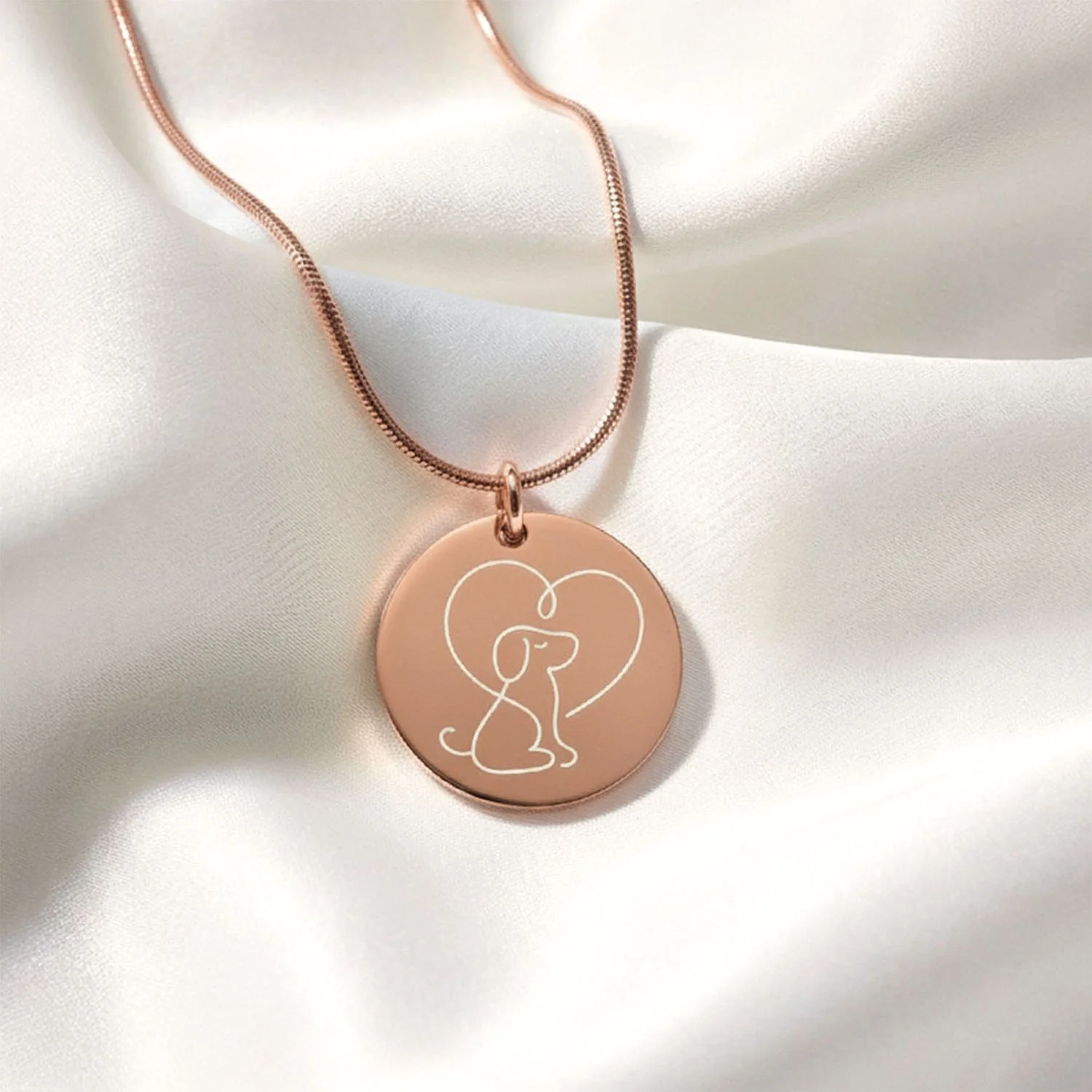 Cute Dog Circle Necklace - Image 9