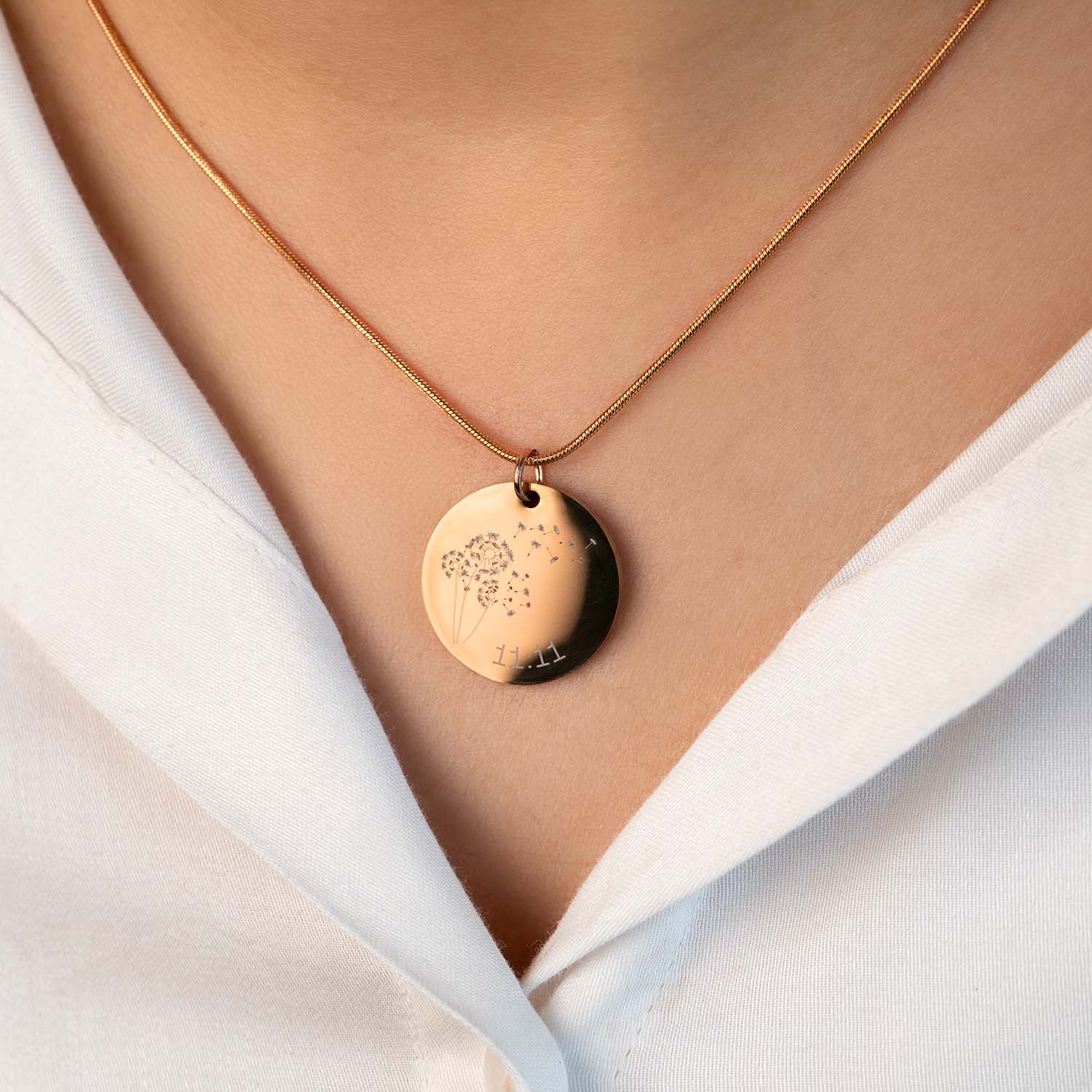 Dandelion 11:11 Make A Wish Circle Necklace - Image 10