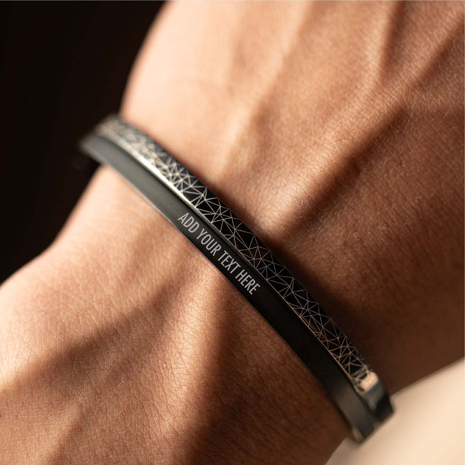 Delta Grid Oval Kada Bracelet - Image 7