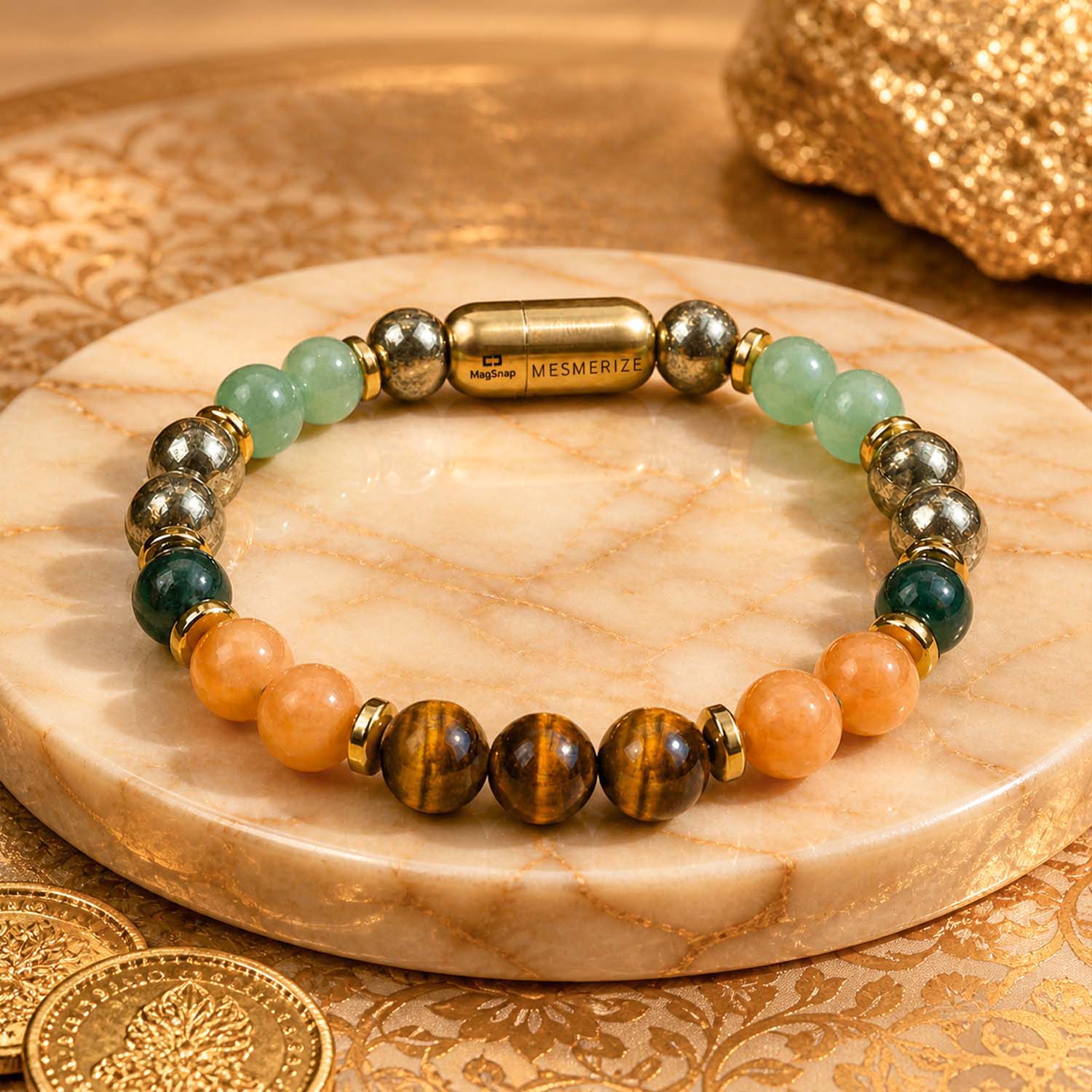 Dhanyog Wealth Attraction Natural Stone Bracelet - Image 10