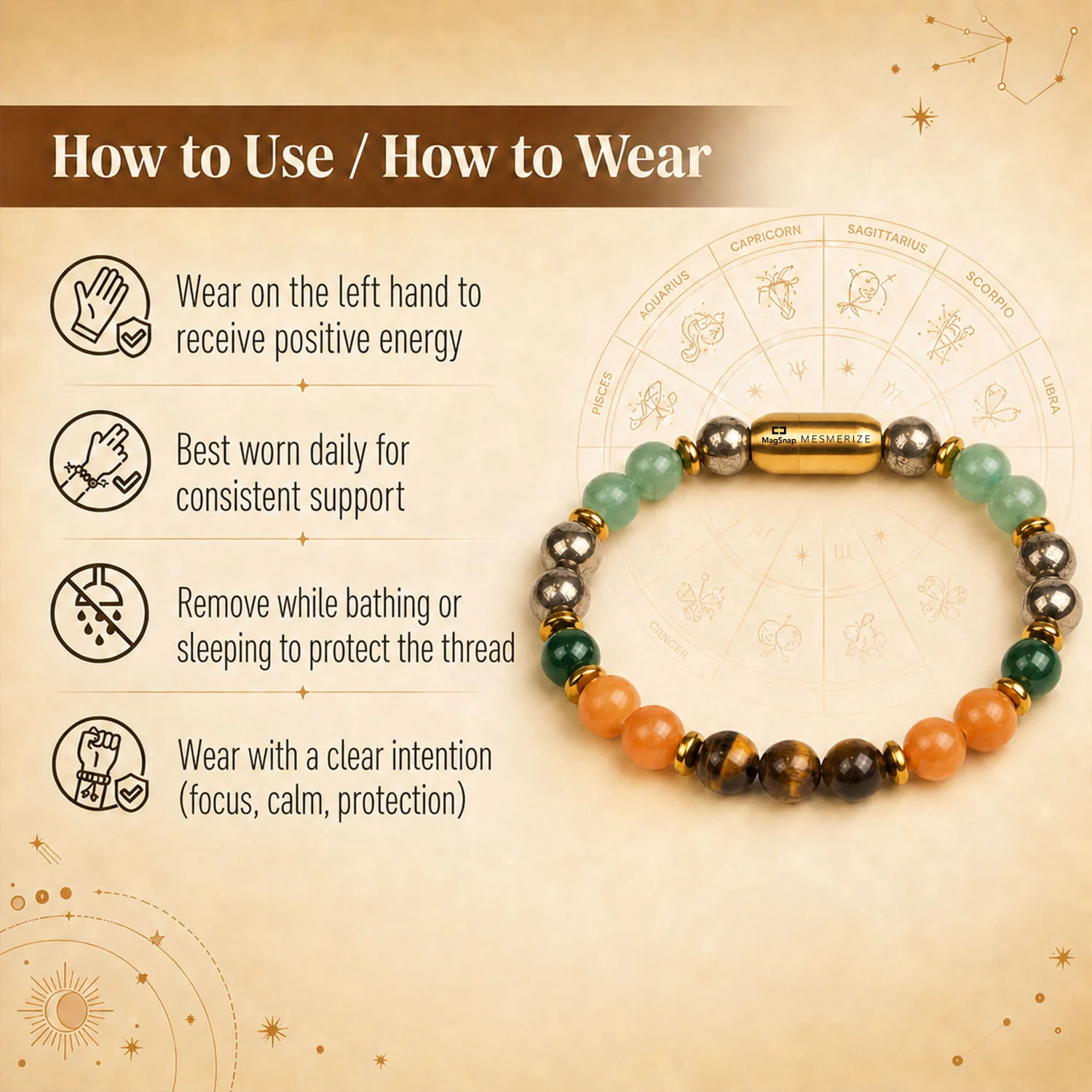 Dhanyog Wealth Attraction Natural Stone Bracelet - Image 14